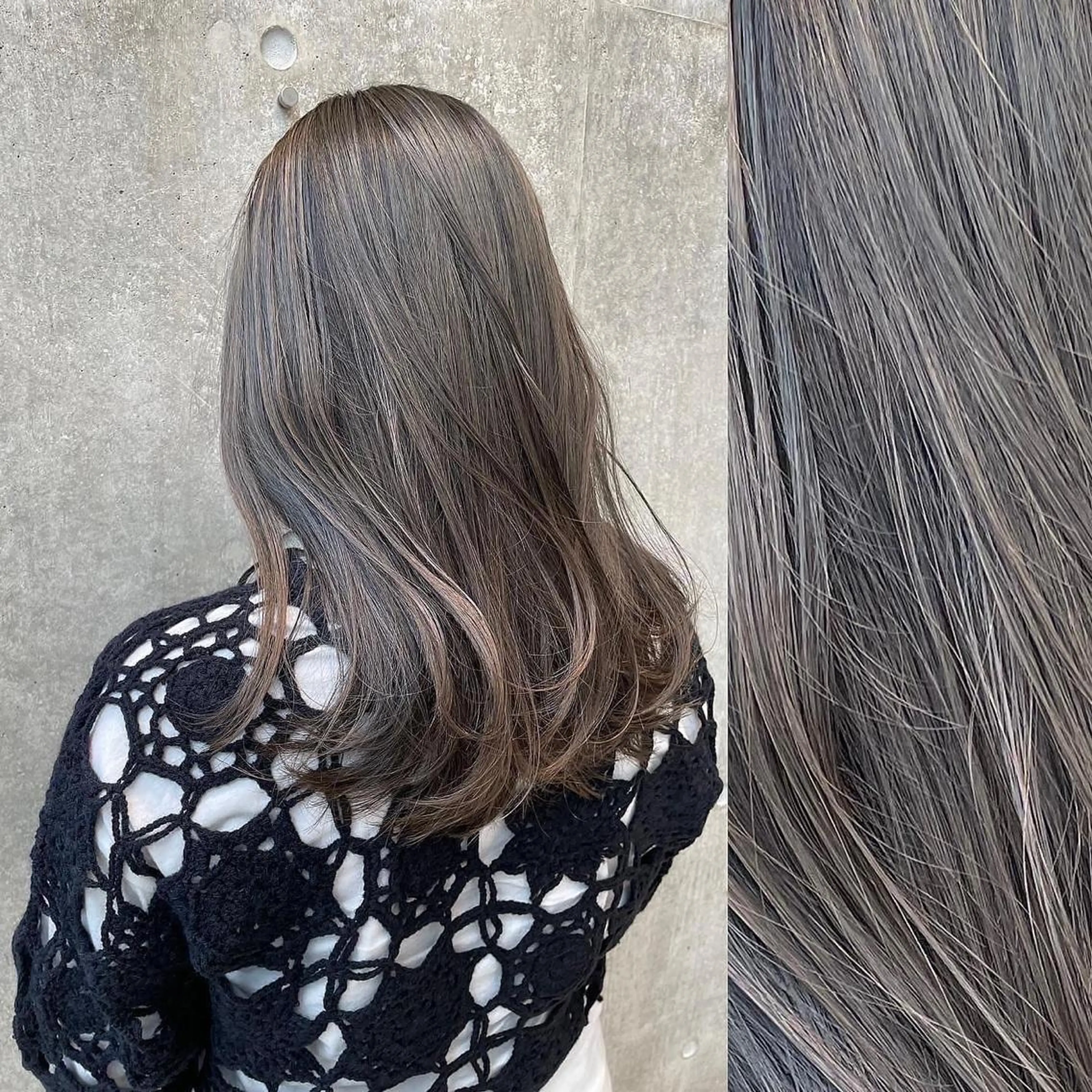 カラー オリーブカラー KURO/韓国ヘア /レイヤーカットのヘアスタイル