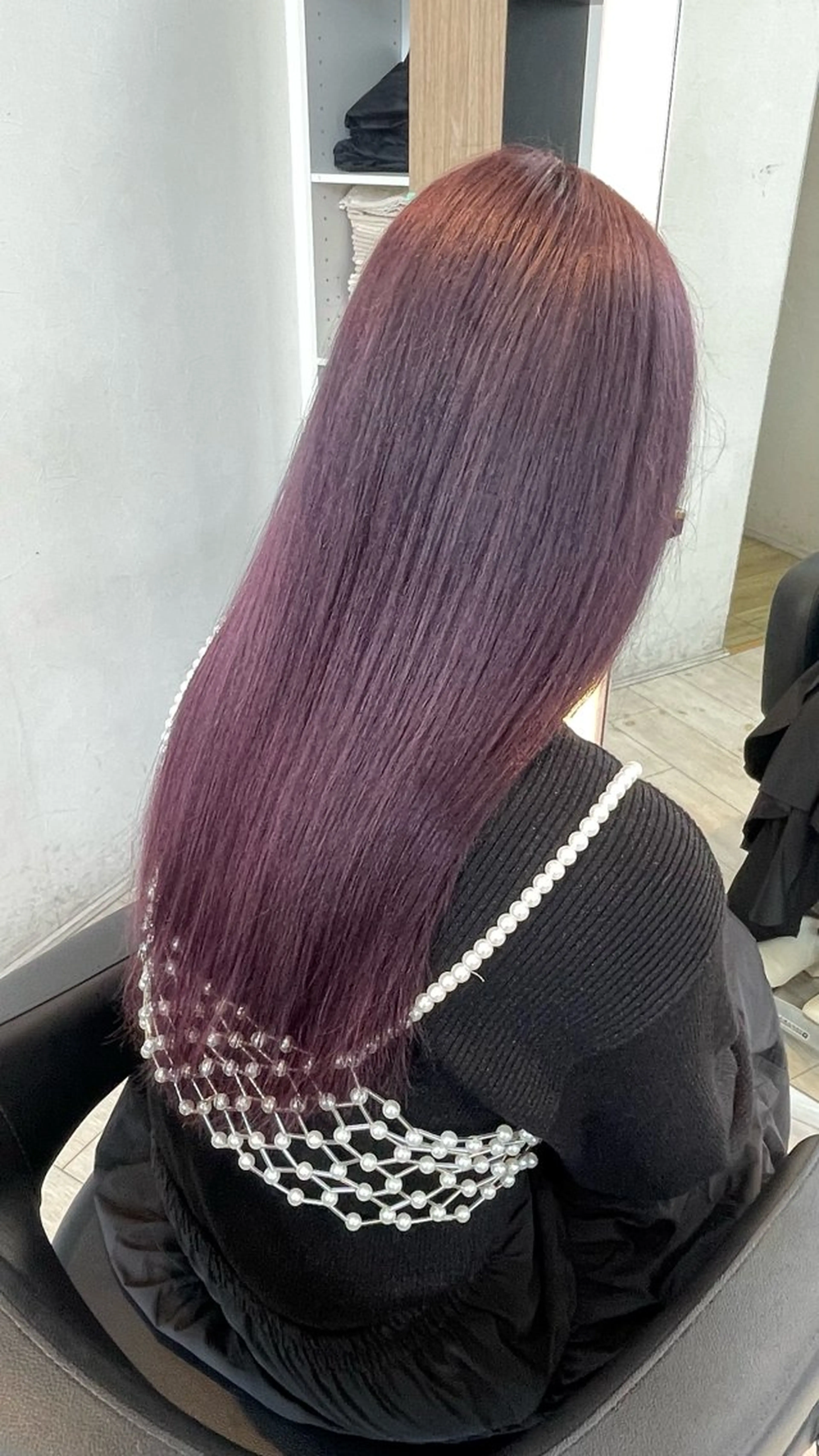 ロング カラー ヘアカラー トリートメント ブリーチ/髪質改善/ ハイトーン/暖色のヘアスタイル