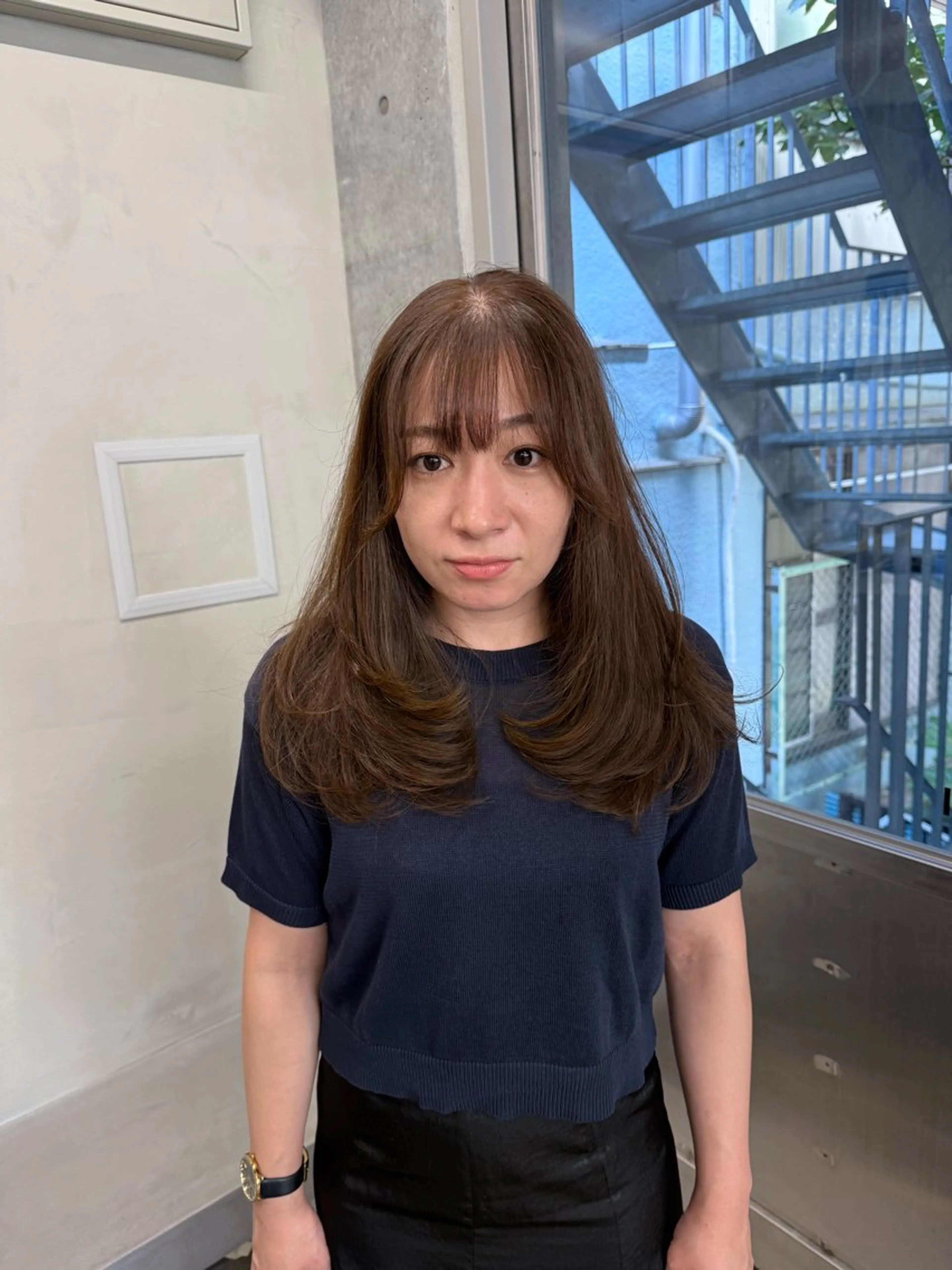 ロング カラー ロングレイヤー アッシュ ベージュカラー ブリーチ 透明感カラー カット ヘアカラー トリートメント 誰よりも丁寧なカット 🍀小林輝のヘアスタイル