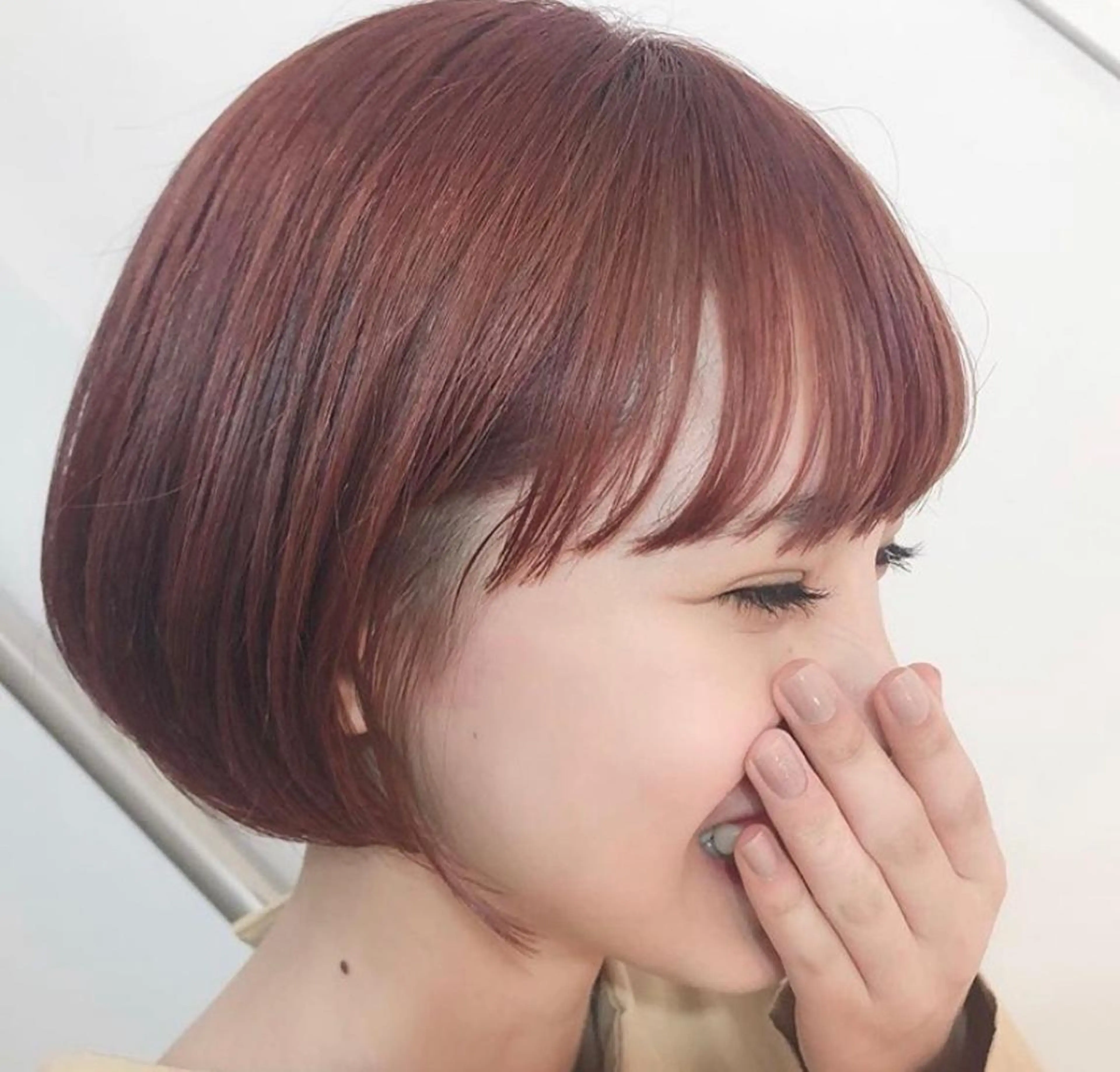 ショート カラー レッドカラー ボブ friity所属・🕊️ HONOKAのヘアスタイル