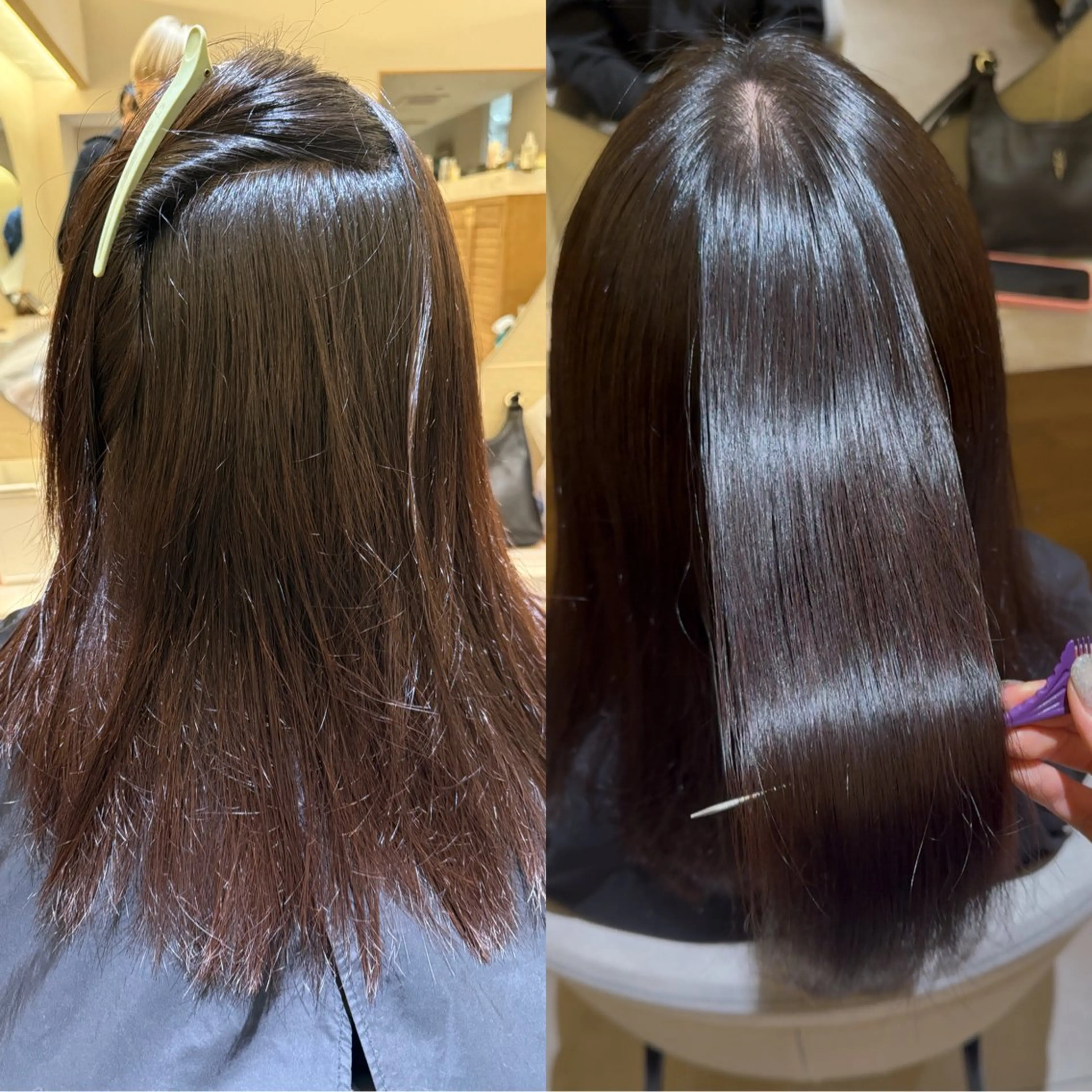 ミディアム 縮毛矯正 酸性ストレート/ ちさとのヘアスタイル