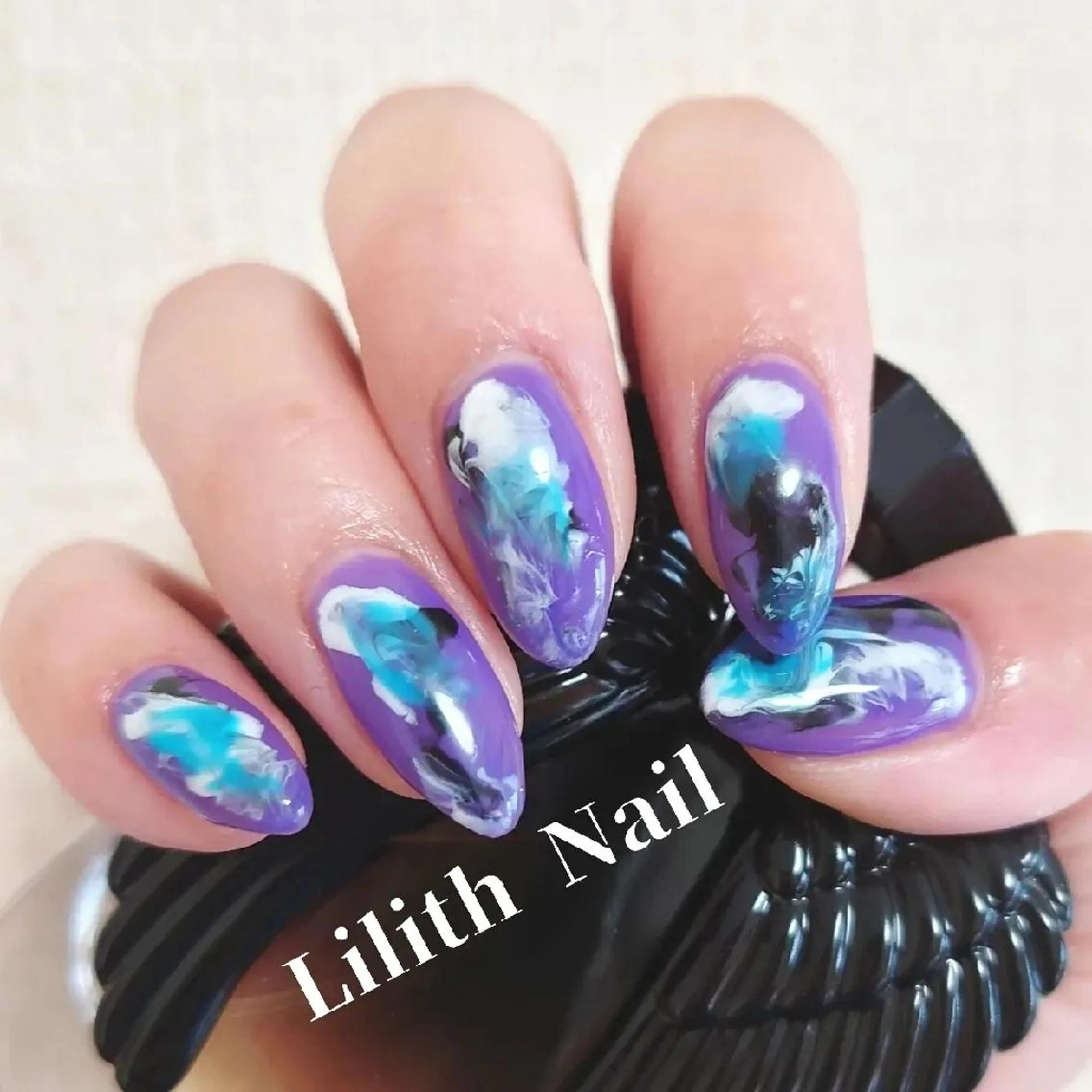 ネイル ジェルネイル 大理石ネイル(マーブル) ハンドネイル Lilith Nailのネイルデザイン