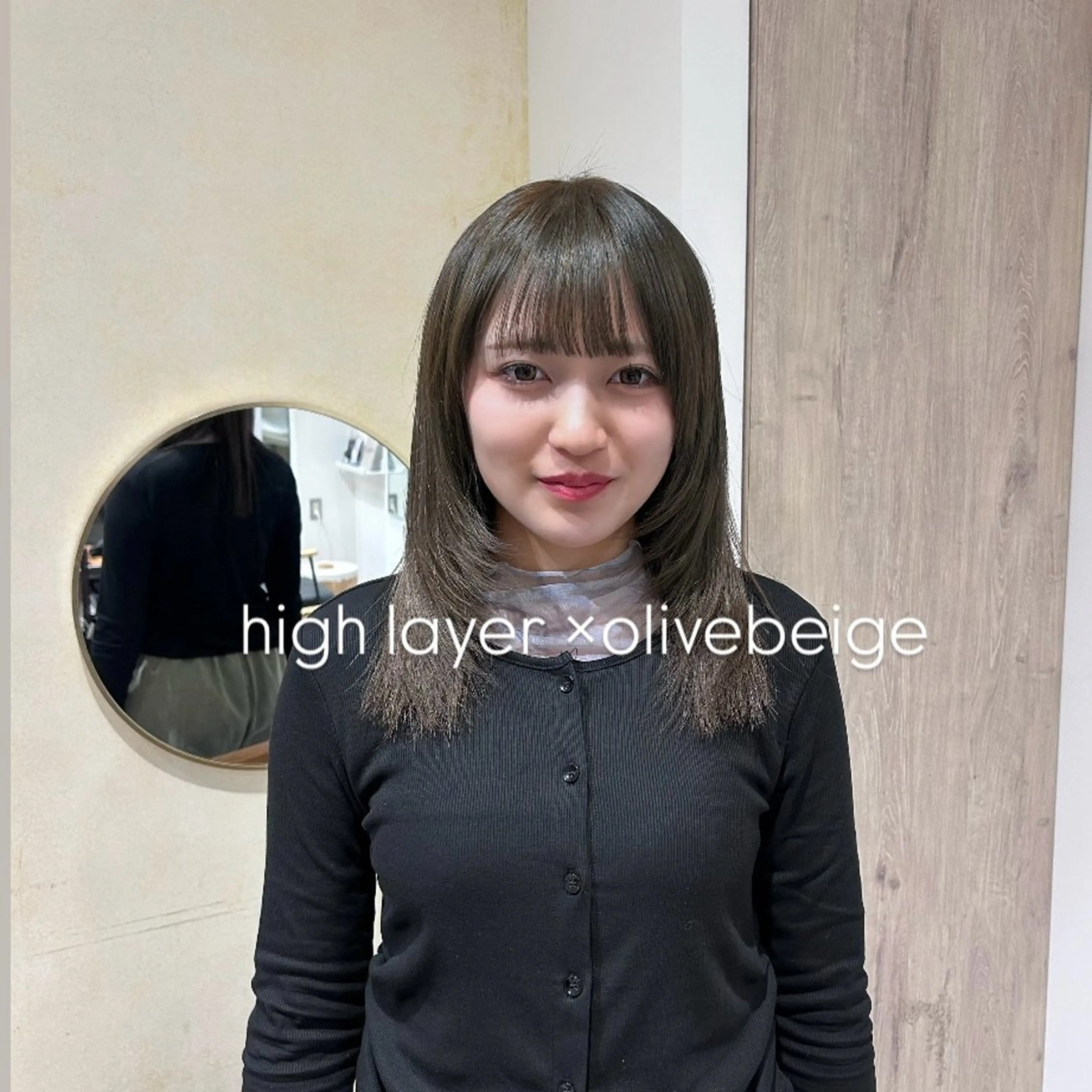 セミロング カラー カット ヘアカラー トリートメント 顔周りレイヤー 🎀マリノのヘアスタイル