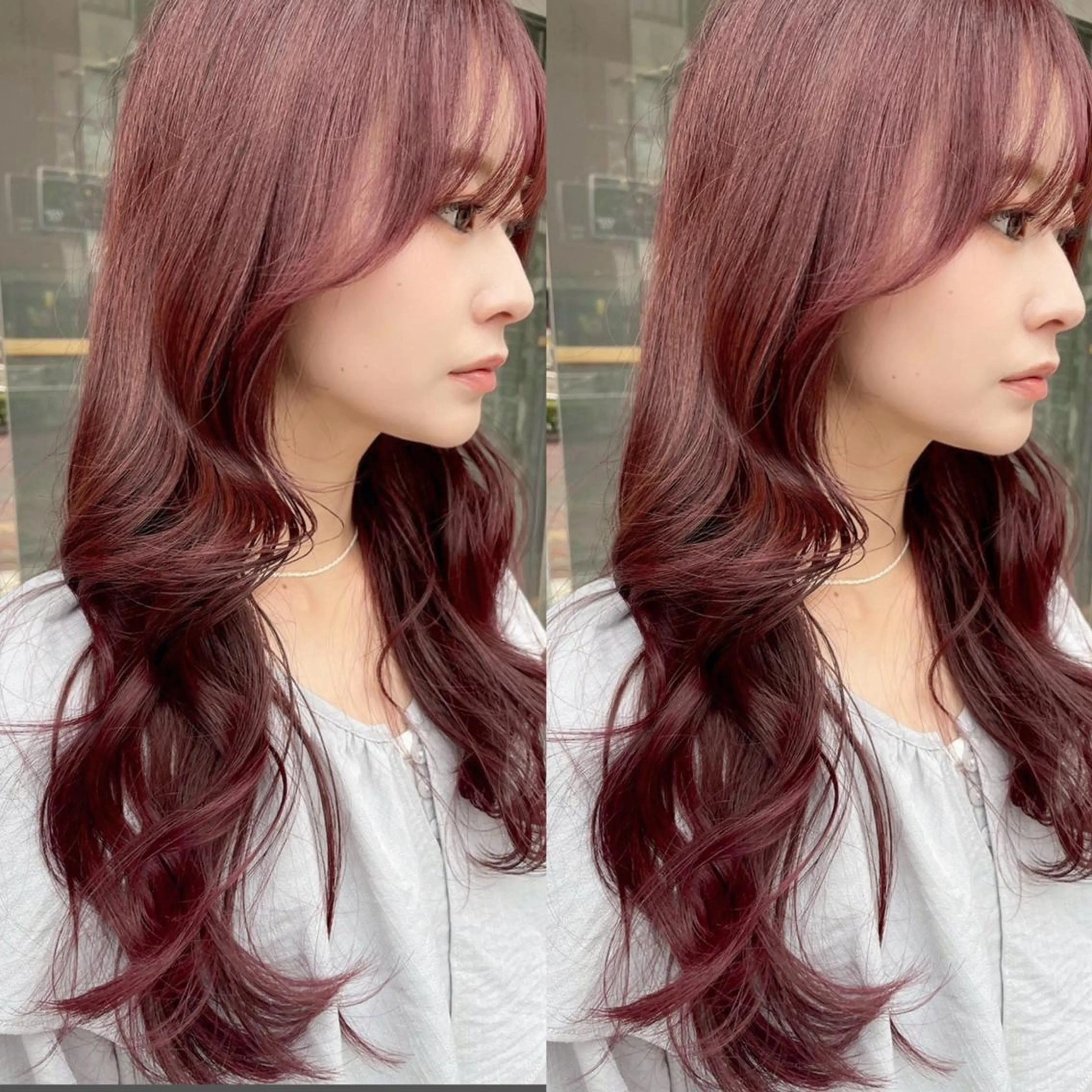 【🍒暖色カラー🍒】大人気 ❕暖色系ワンカラー＋カット＋保湿トリートメント🤍の写真