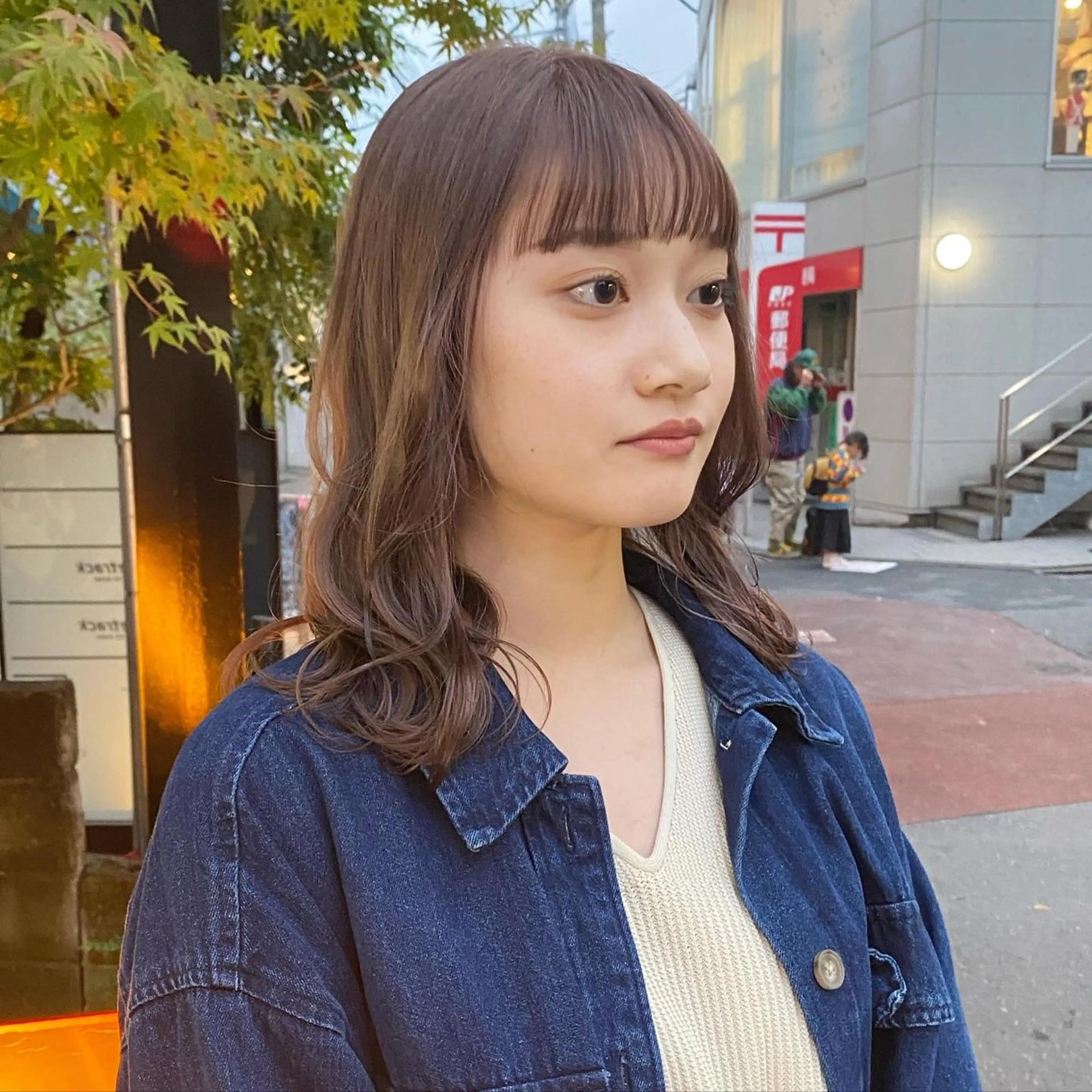 セミロング カラー グレージュ シアーグレージュ 艶カラー 🤍🫧/makoのヘアスタイル