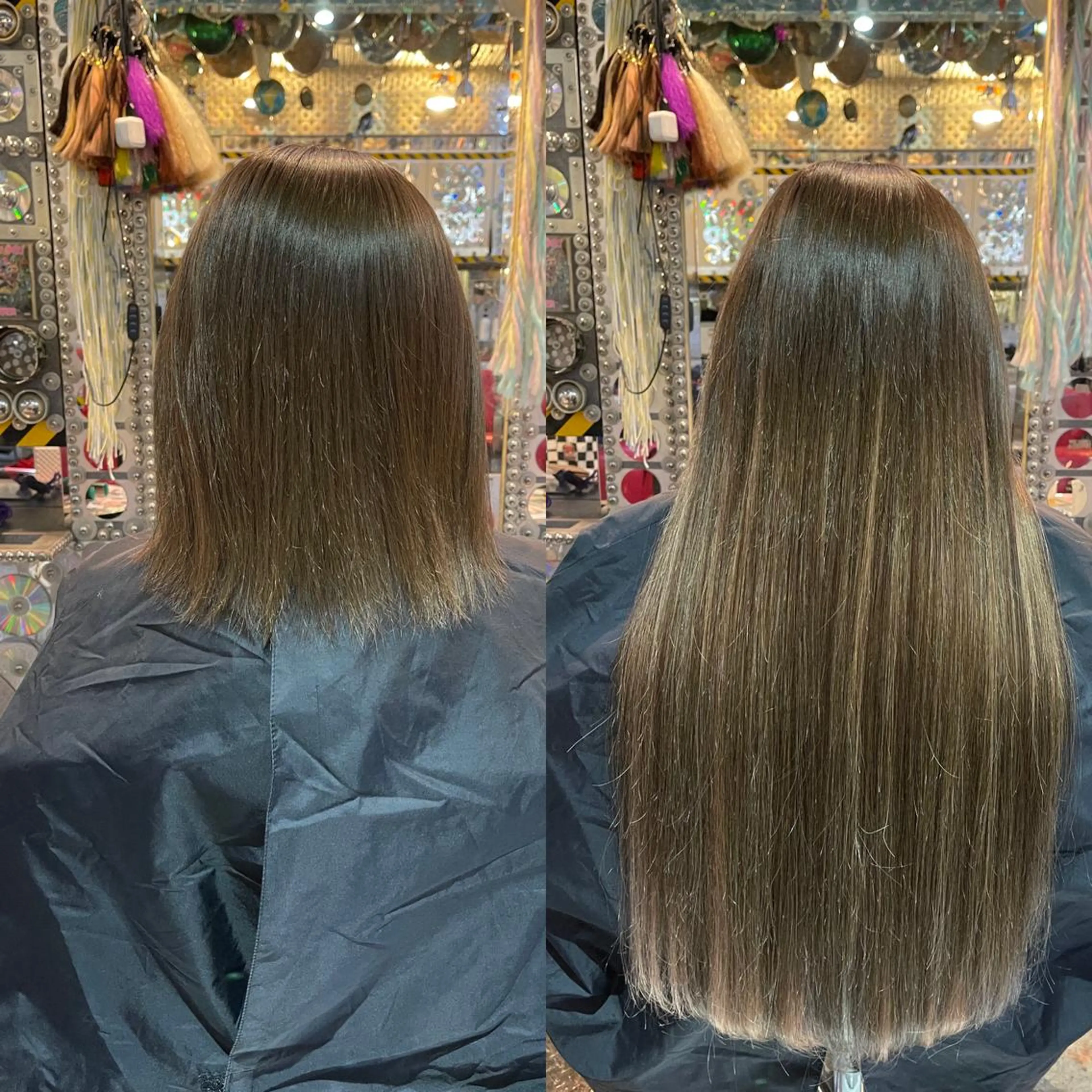 ロング カラー ヘアアレンジ マツエク・マツパ 編み込みエクステ エクステ ロング haco+所属・🌈派手髪エクステ ブレイズ🌈ひろとのヘアスタイル