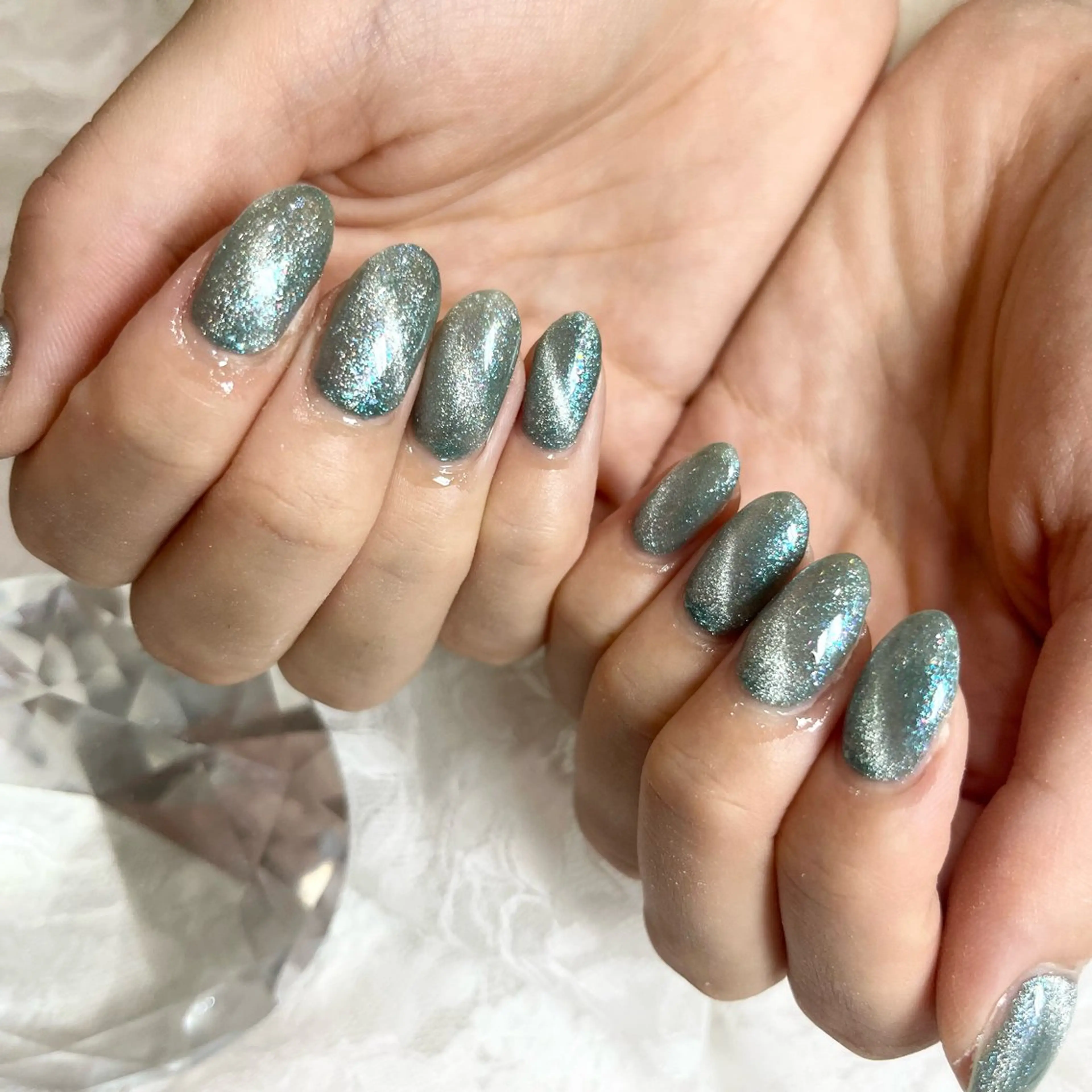 ネイル マグネットネイル マグネットワンカラー ワンカラーネイル ハンドネイル Nail Salon Elpis所属・Nail Salon Elpisのネイルデザイン