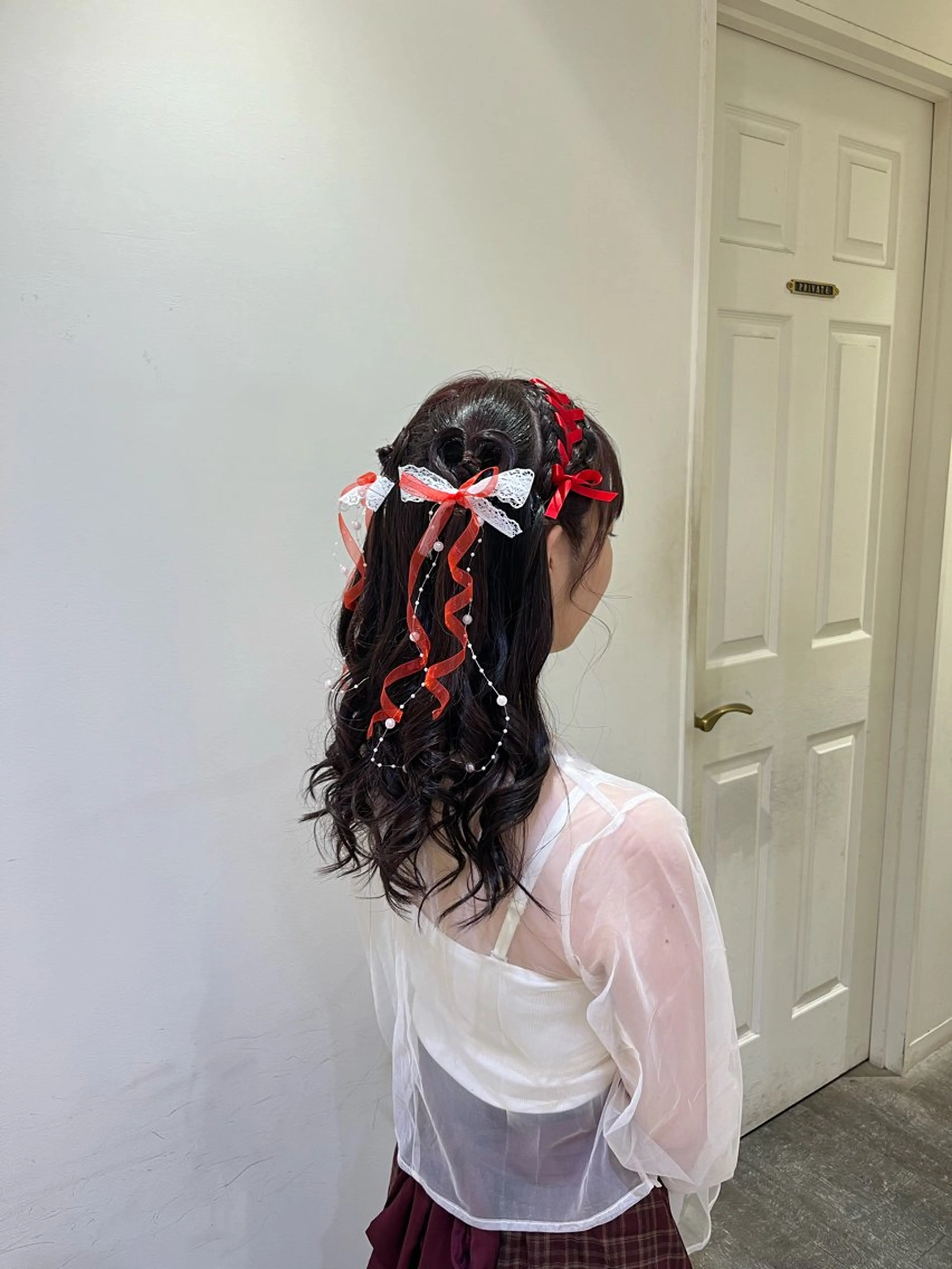 ヘアアレンジ ヘアセット エクステ🎀 暖色カラー🎀amiのヘアスタイル