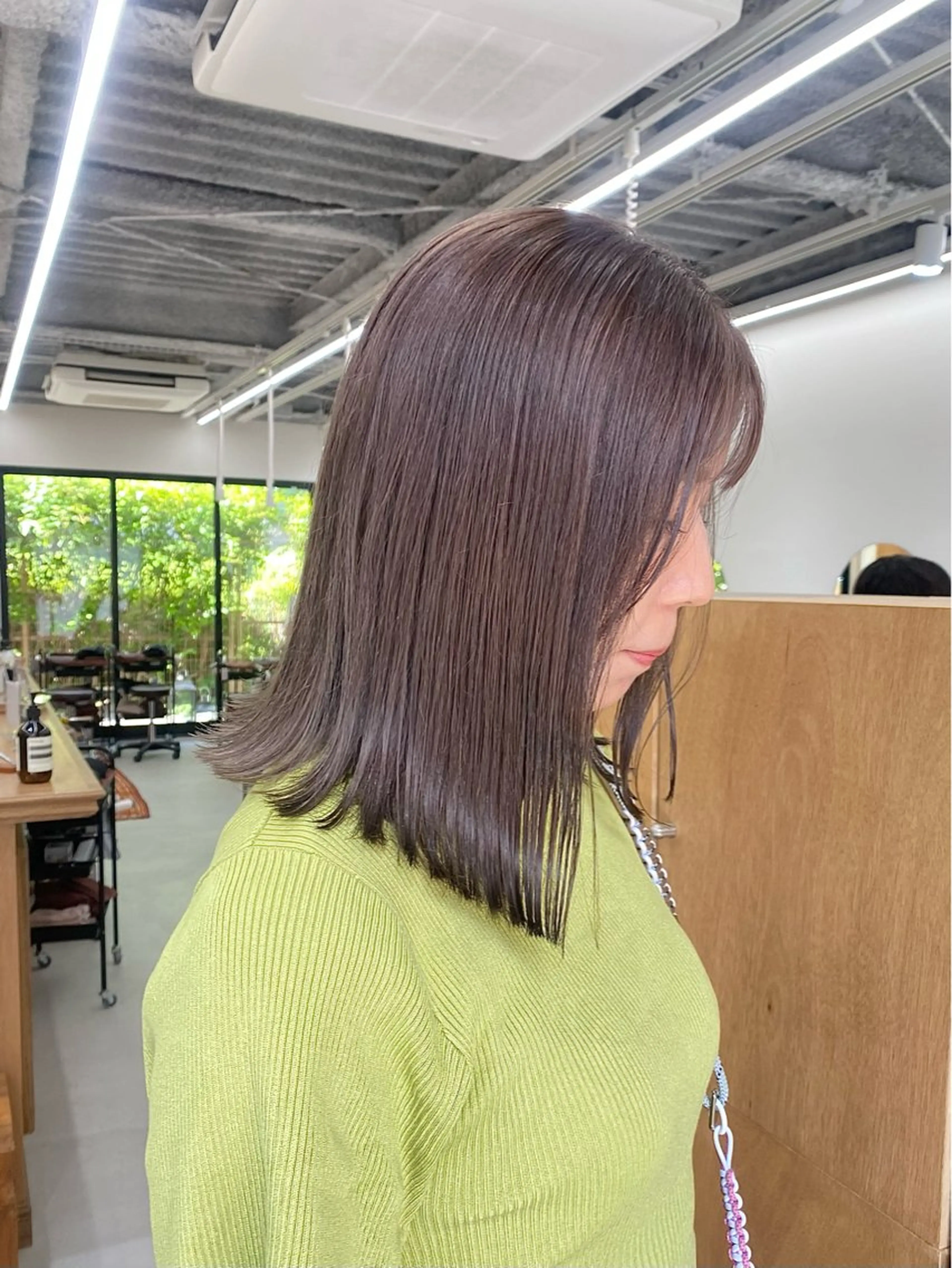 ミディアム カラー ヘアアレンジ ブリーチ グレージュ ラベンダーカラー カット ヘアカラー トリートメント ハル🌸柔色/ ブリーチなし/艶髪のヘアスタイル