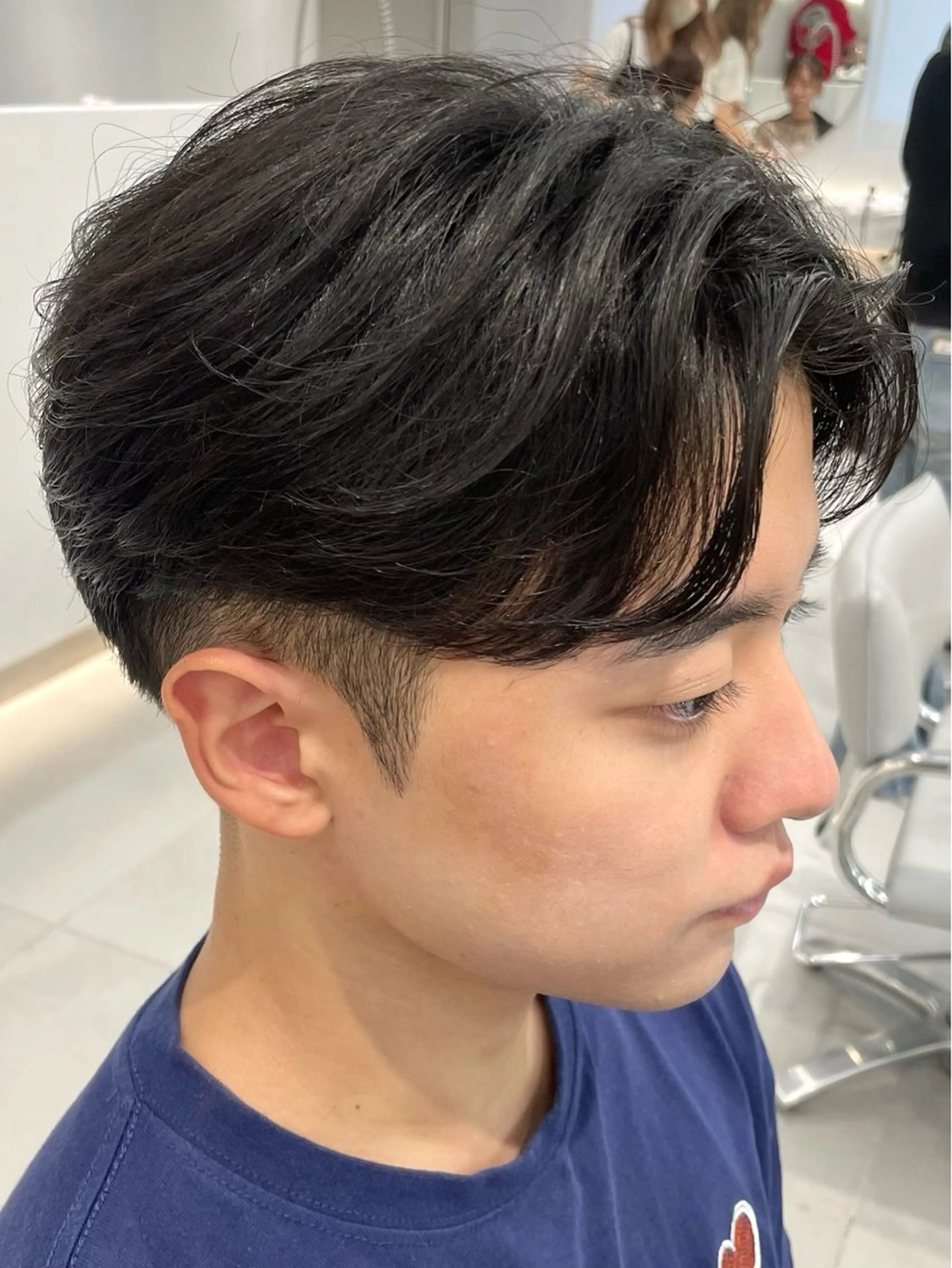 ショート メンズ センターパート カット センターパート/ マッシュ 小野 樹のヘアスタイル