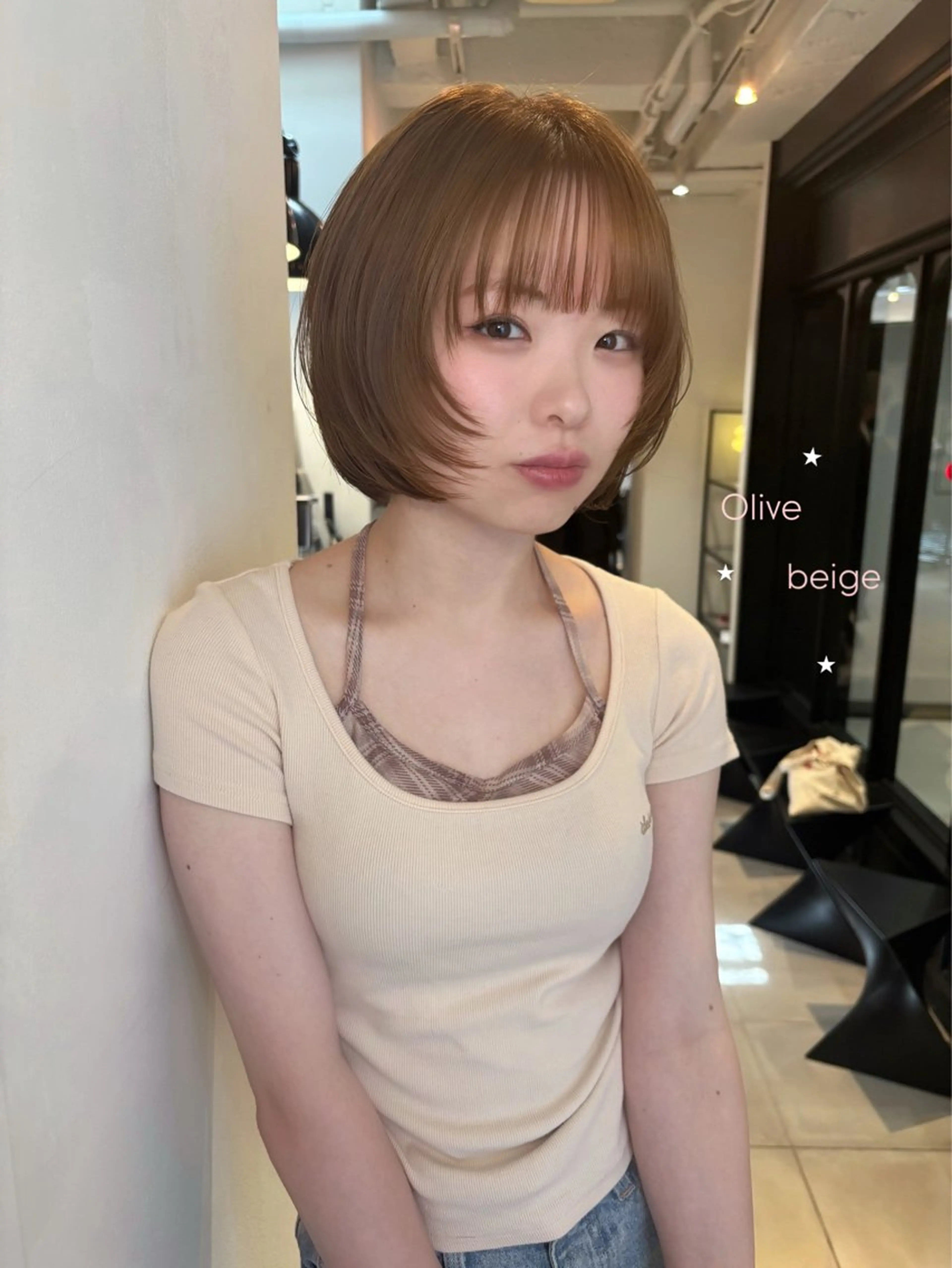 ショート カラー カット ヘアカラー riria/ボブ /ブラウンカラー🎀のヘアスタイル