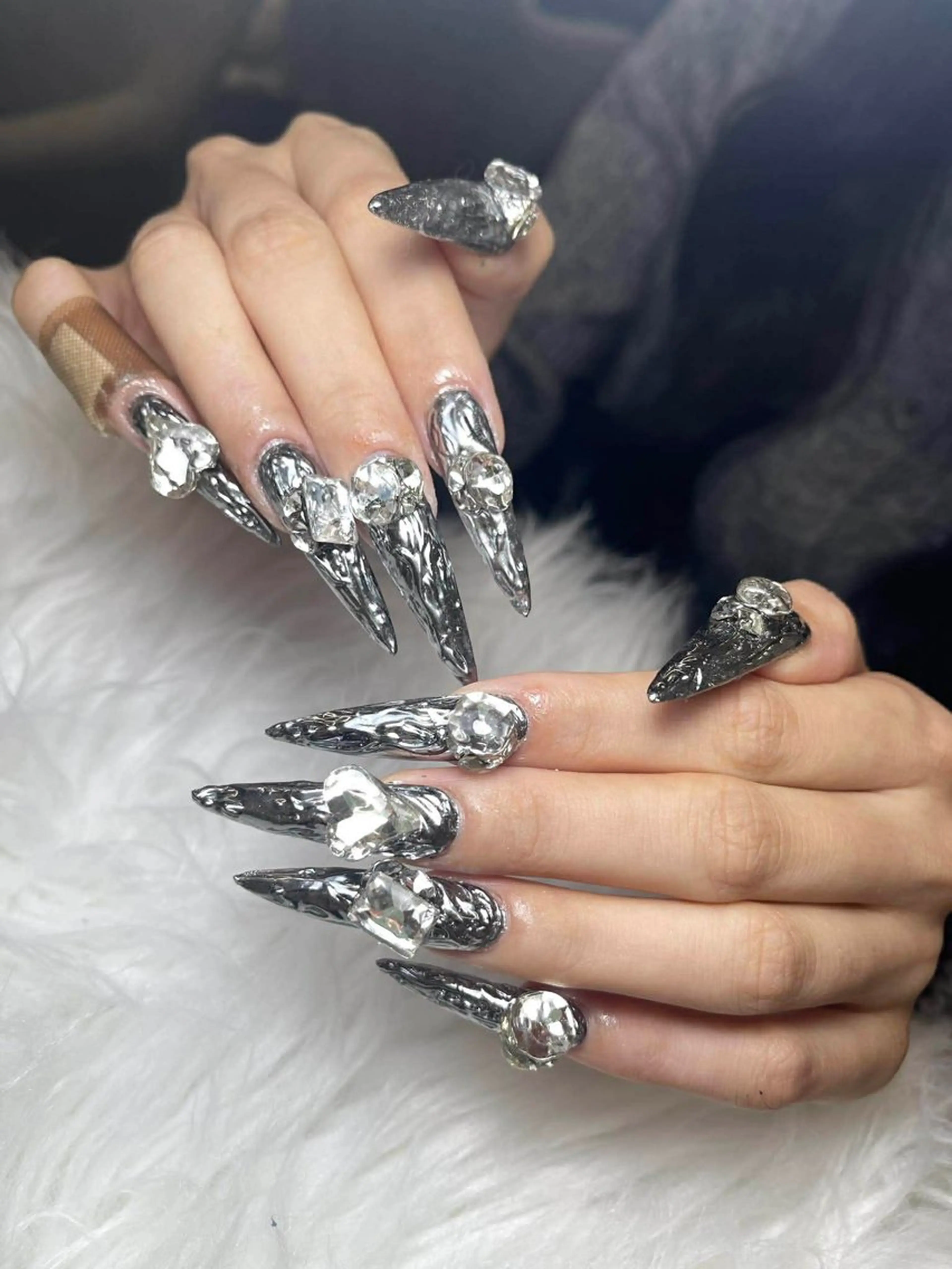 ネイル オーロラネイル チークネイル フットネイル フレンチネイル ハロウィン ハンドネイル Lumi Nail 新大久保3‘のネイルデザイン