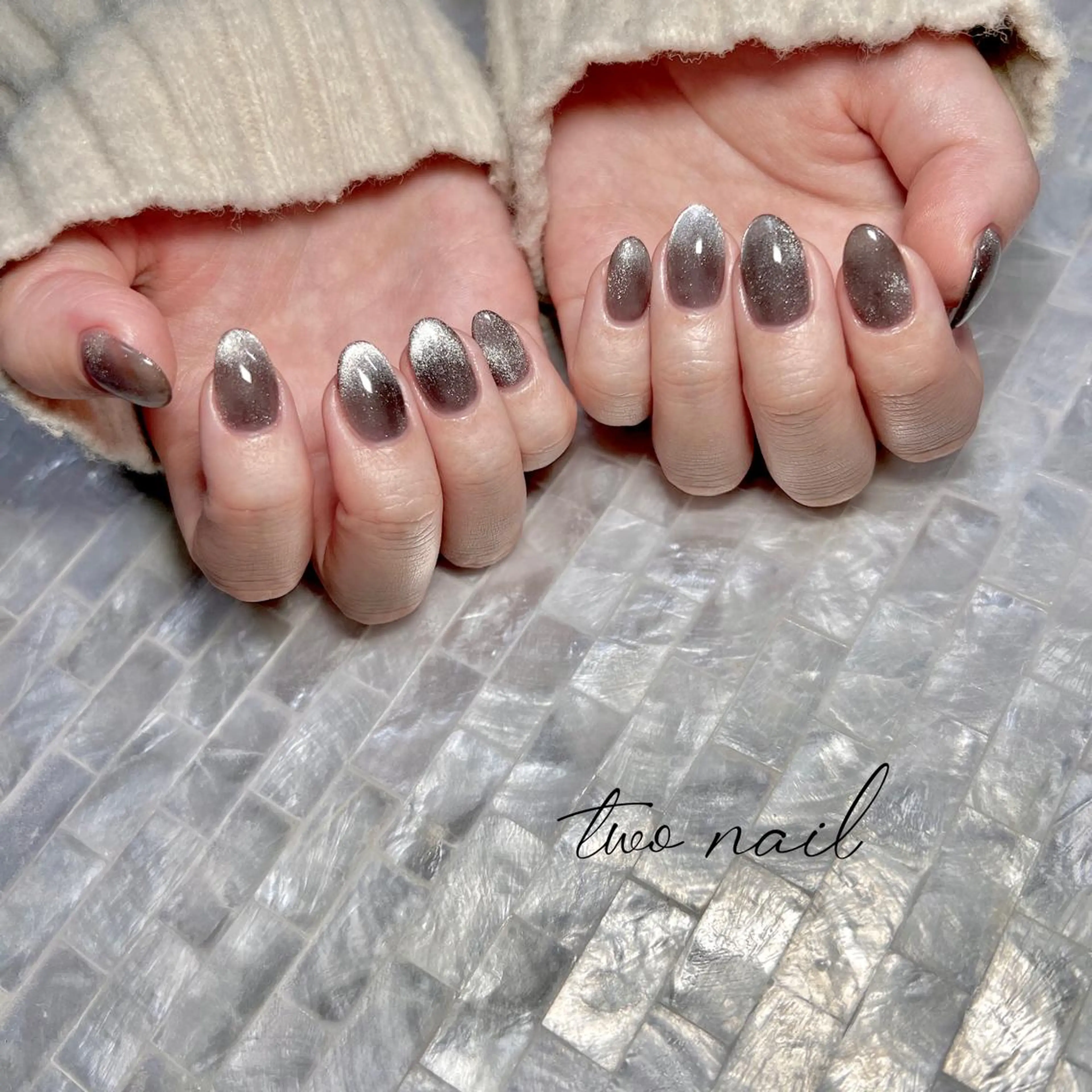 ネイル アートネイル フットネイル ハート マグネットネイル ニュアンスネイル ハンドネイル two nailのネイルデザイン