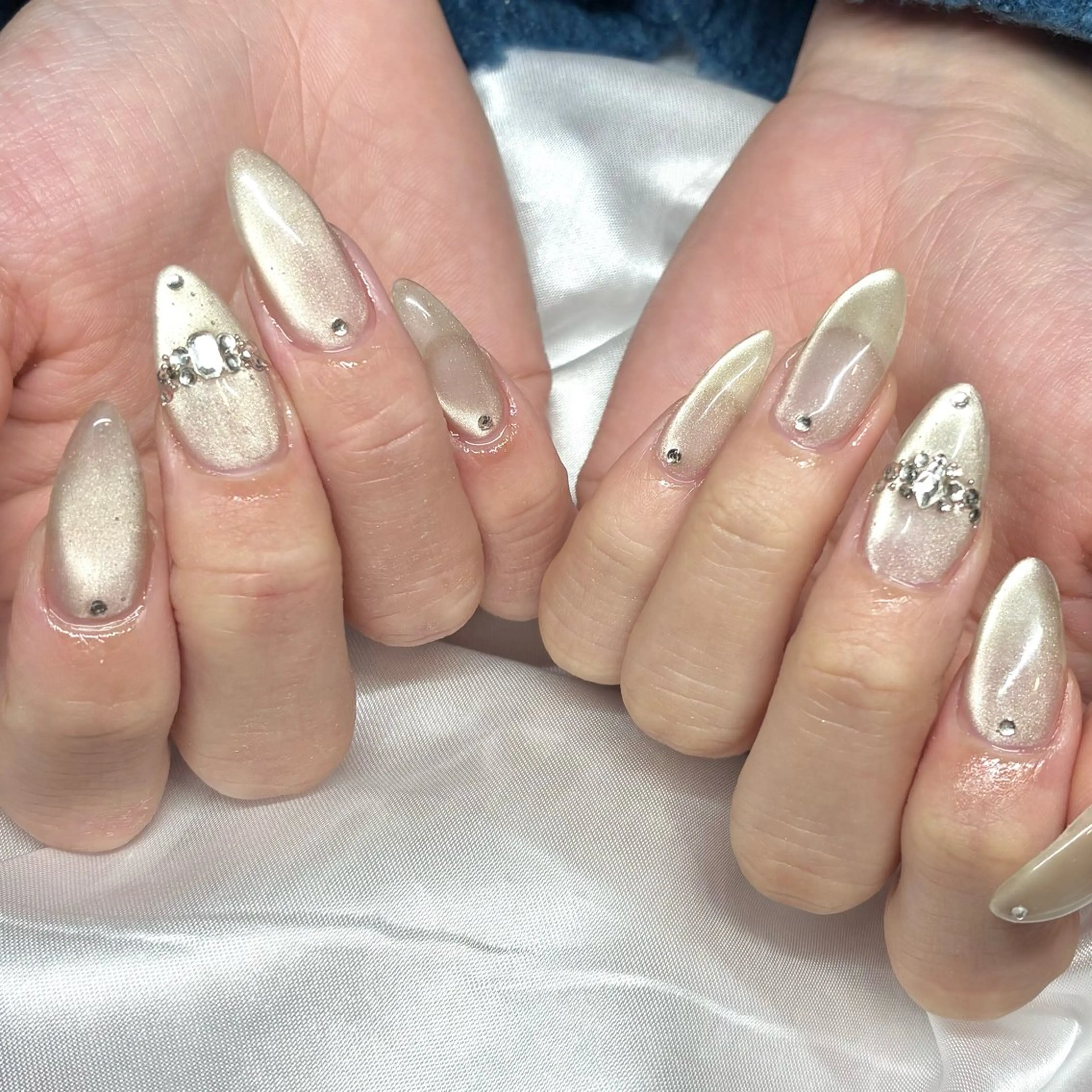 ネイル ジェルネイル マグネットネイル ハンドネイル Nail ヌシん家 AKANEのネイルデザイン