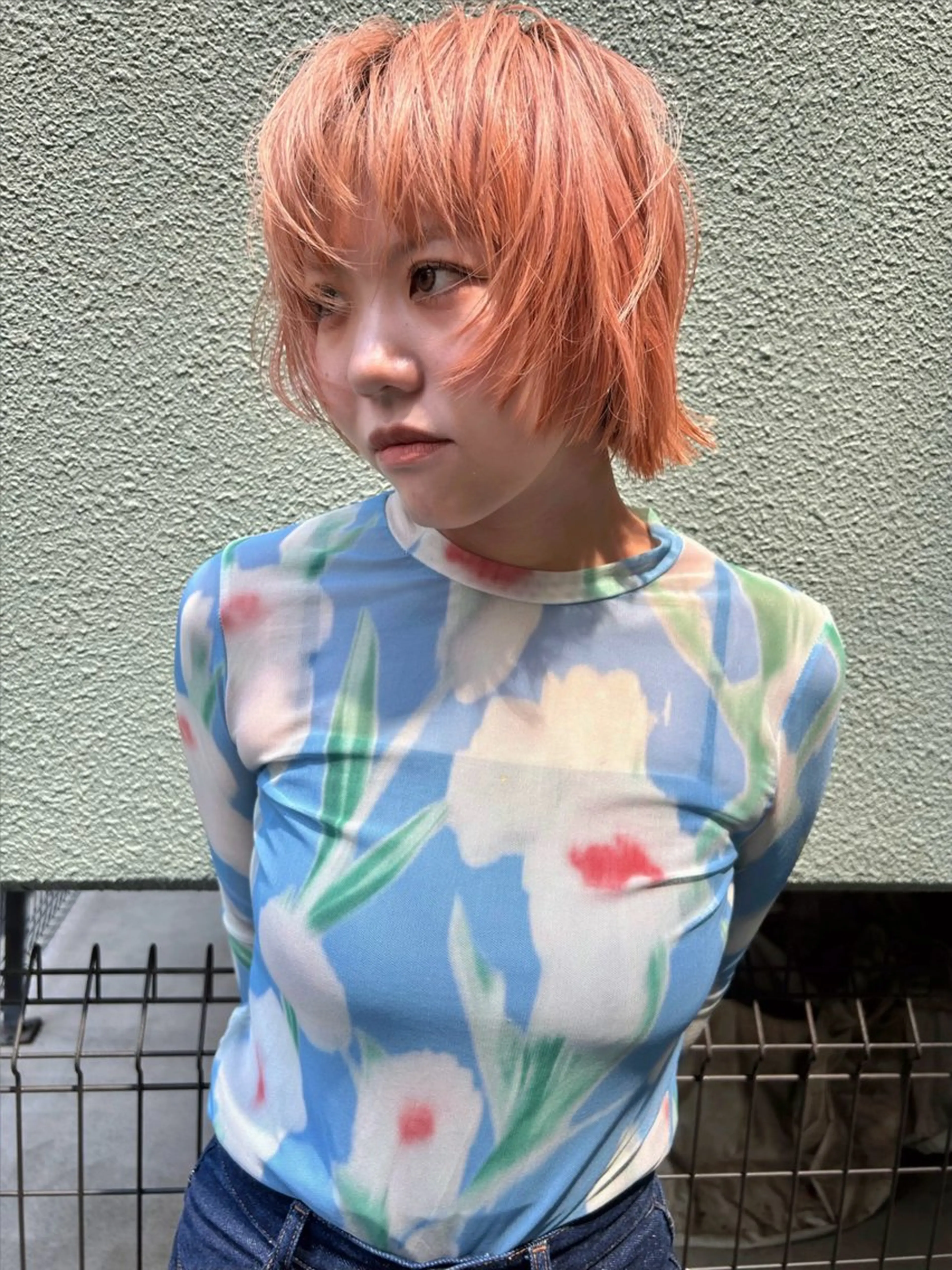 ミディアム ヘアカラー BROUN®所属・江坂カットモデル nacaのヘアスタイル