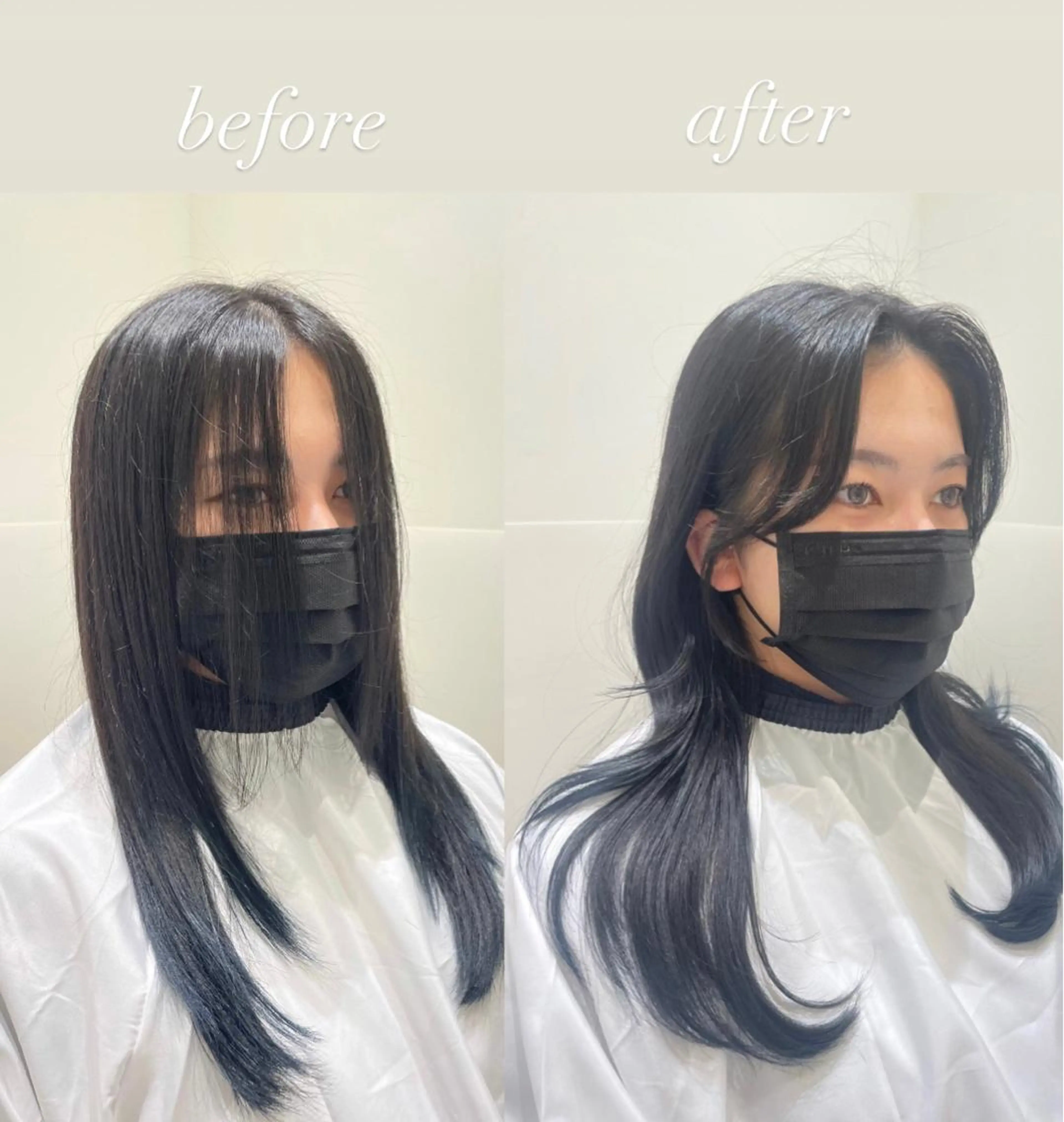 ロング 韓国風ヘア レイヤーカット カット ヘアカラー トリートメント ❤︎︎韓国ヘア❤︎︎ 𝑺𝒉𝒊𝒉𝒐のヘアスタイル