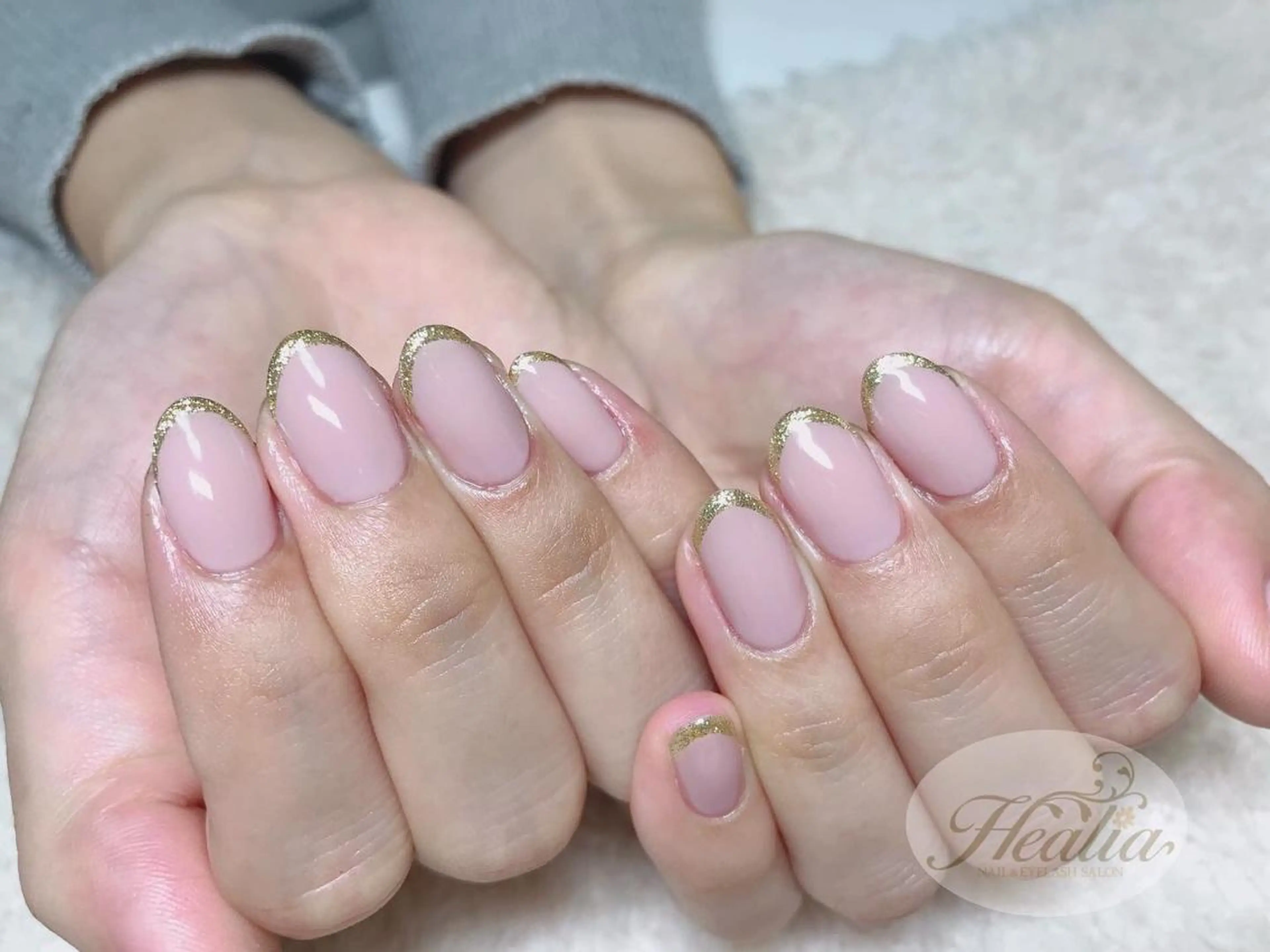 ネイル フレンチネイル ラメ(グリッター) REMIA湘南台 TANABEのネイルデザイン