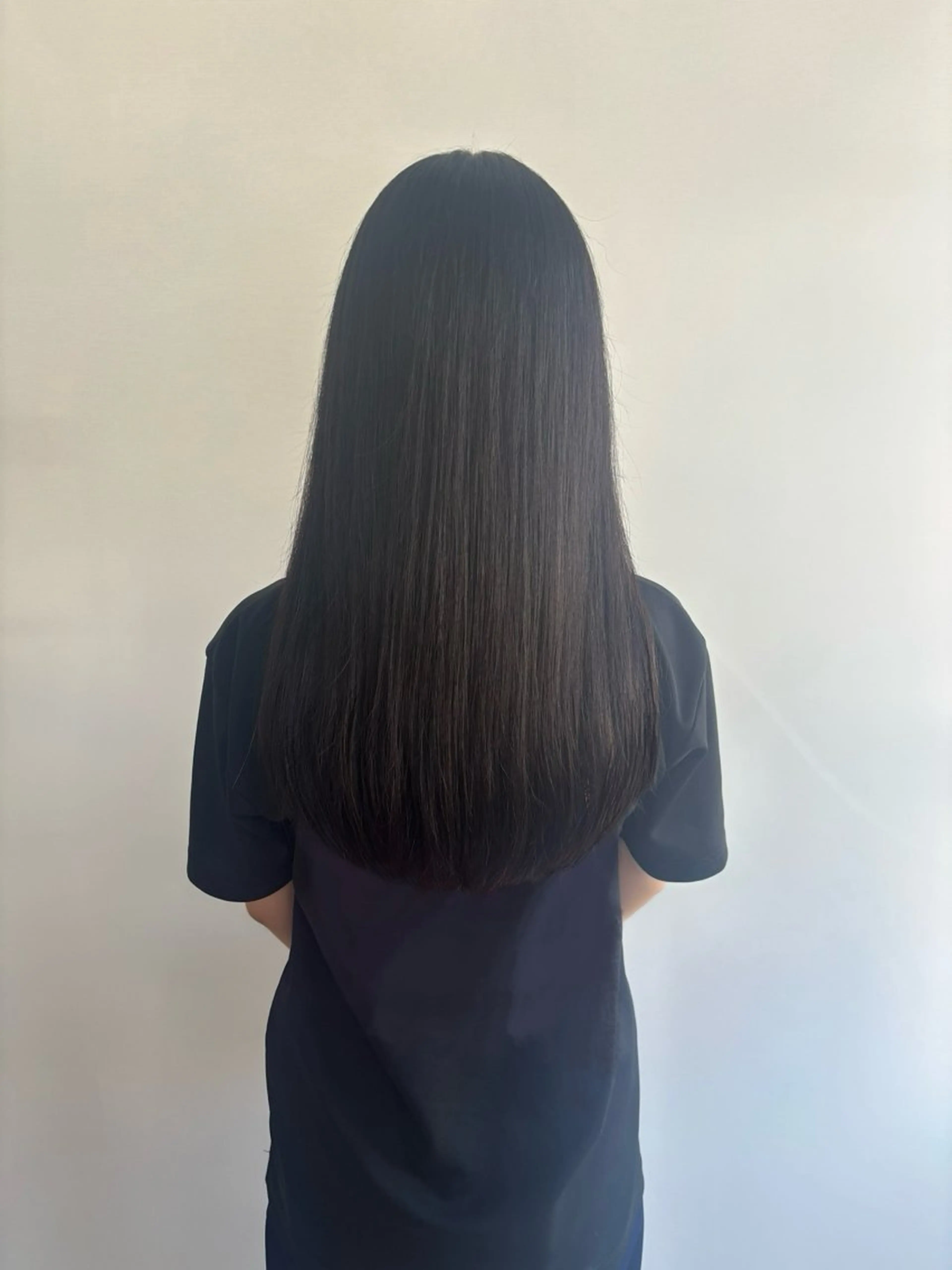 ロング カット 縮毛矯正 トリートメント よしなり あみのヘアスタイル