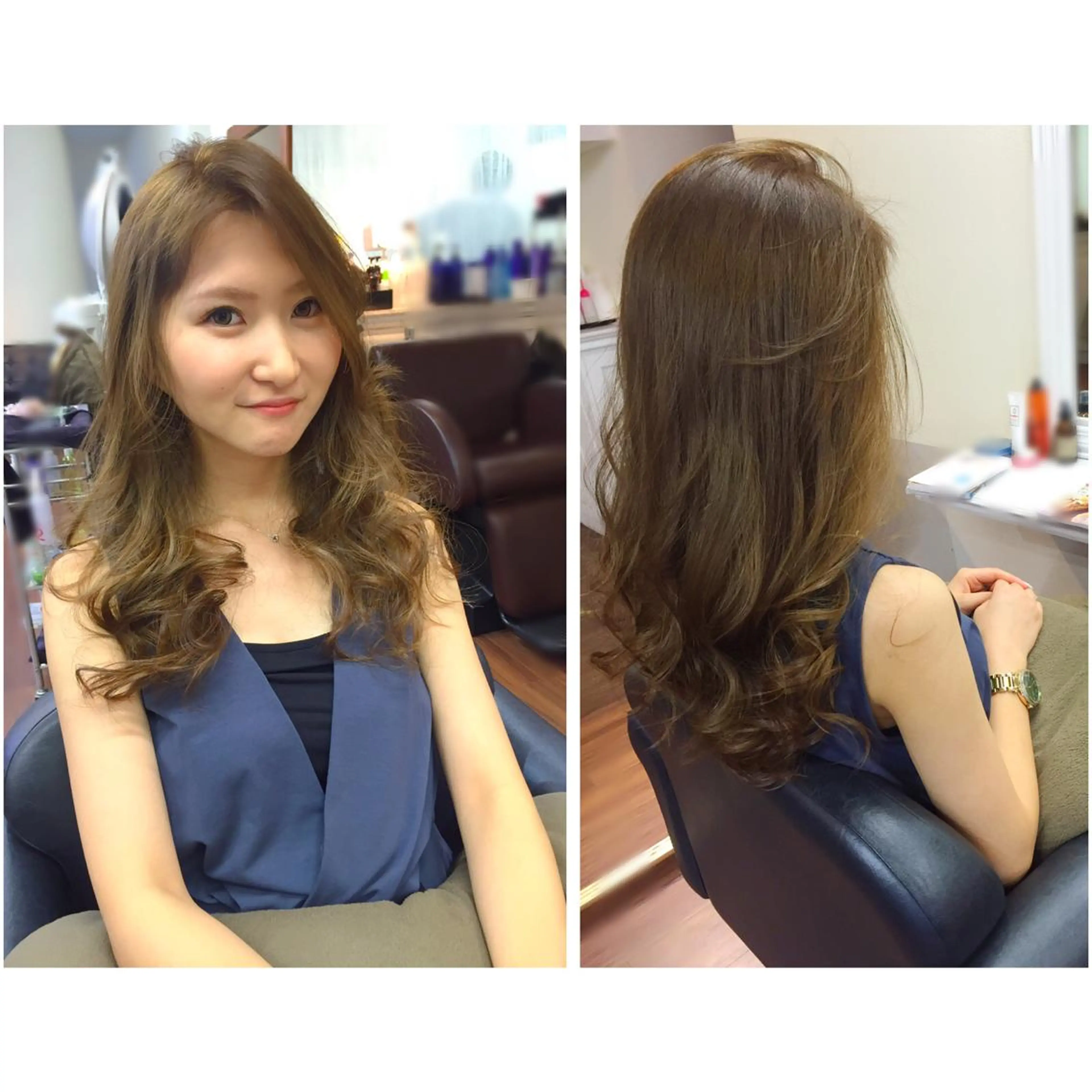 ショート ミディアム セミロング ロング カラー パーマ ヘアアレンジ メンズ ダブルカラー グレージュ 成松 勇治のヘアスタイル