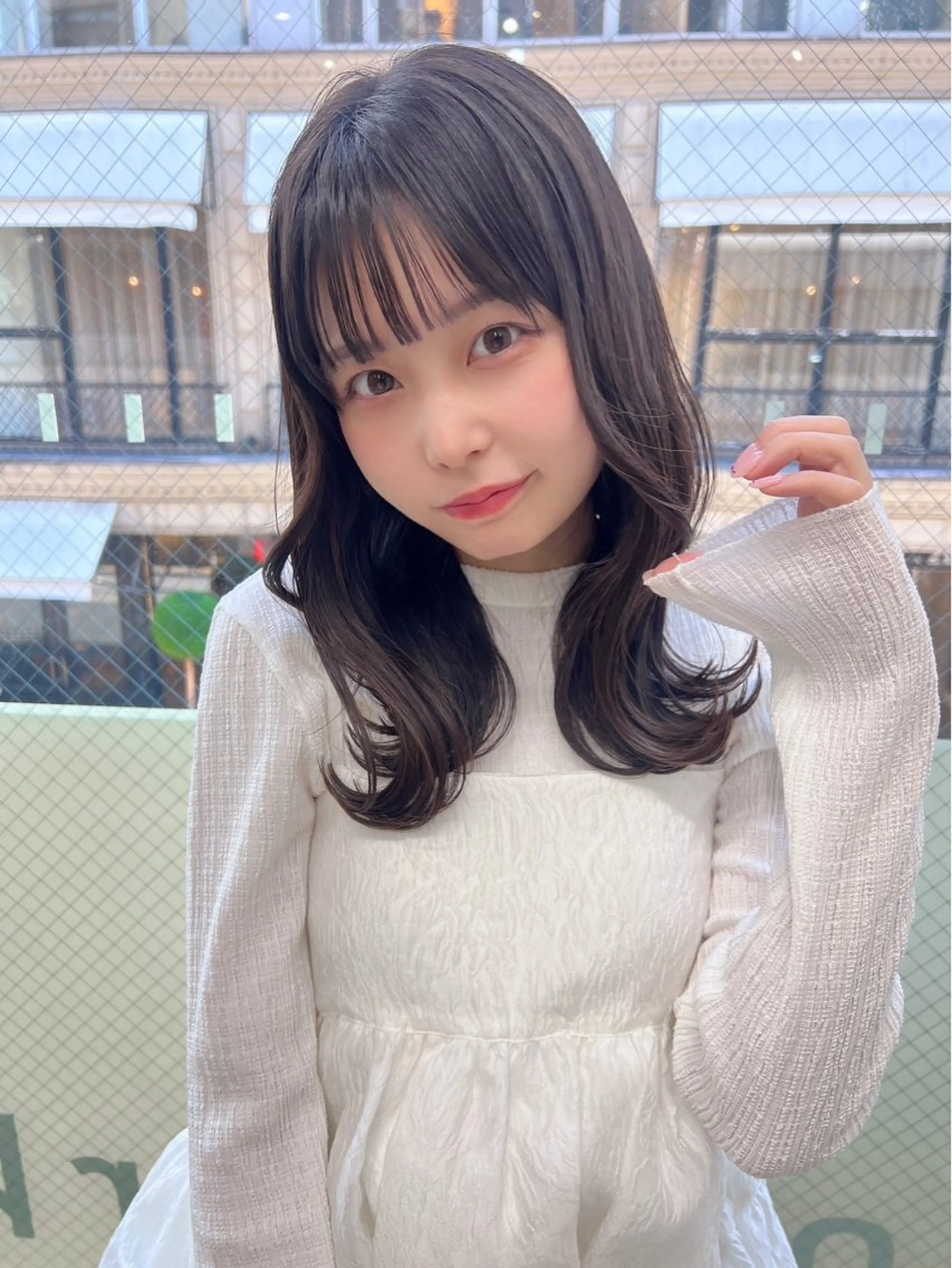 ミディアム カラー カット ヘアカラー トリートメント 髪質改善will hairdesignのヘアスタイル