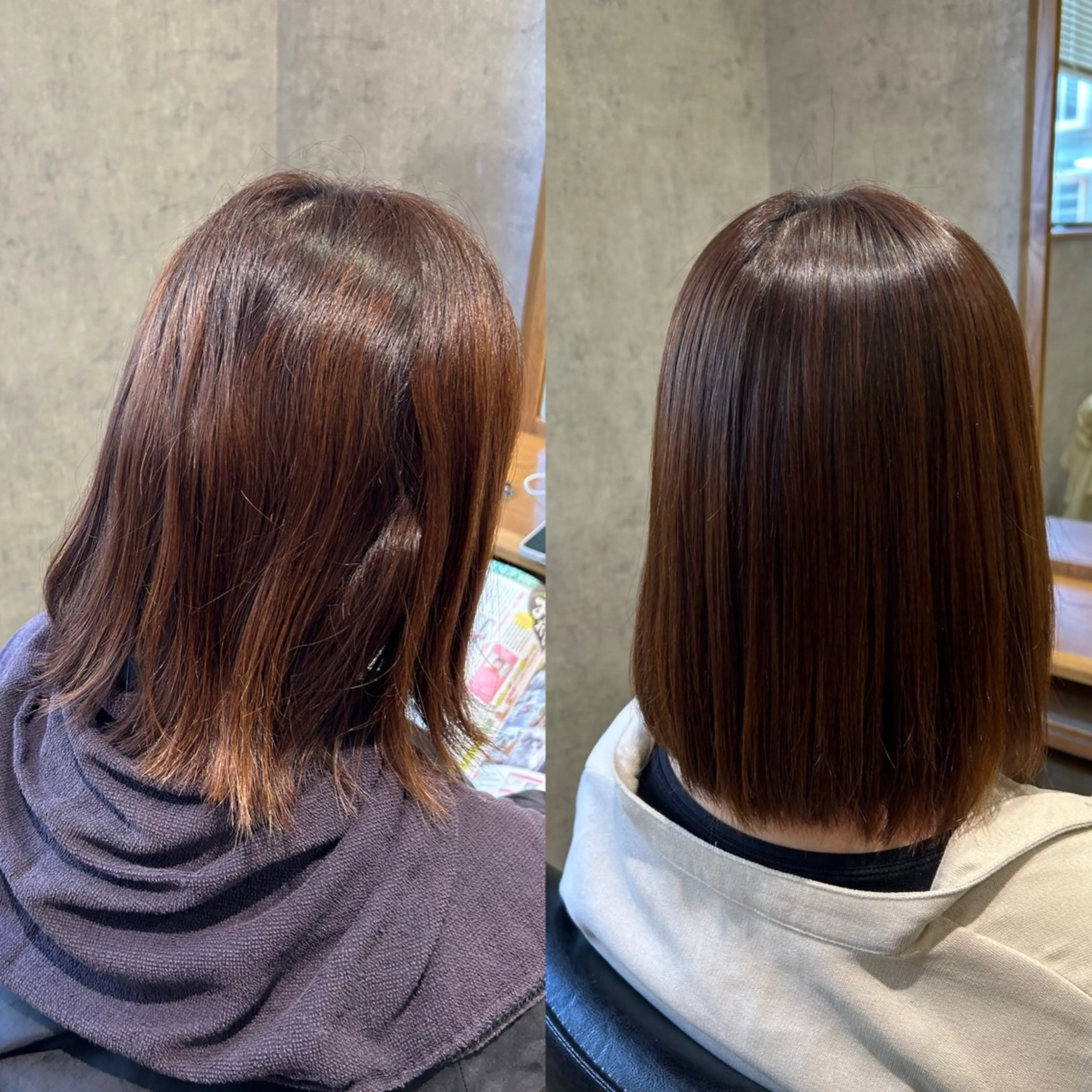 ミディアム パーマ 縮毛矯正 suri-ru hair【スリールヘアー】所属・FURUSAWA AOIのヘアスタイル