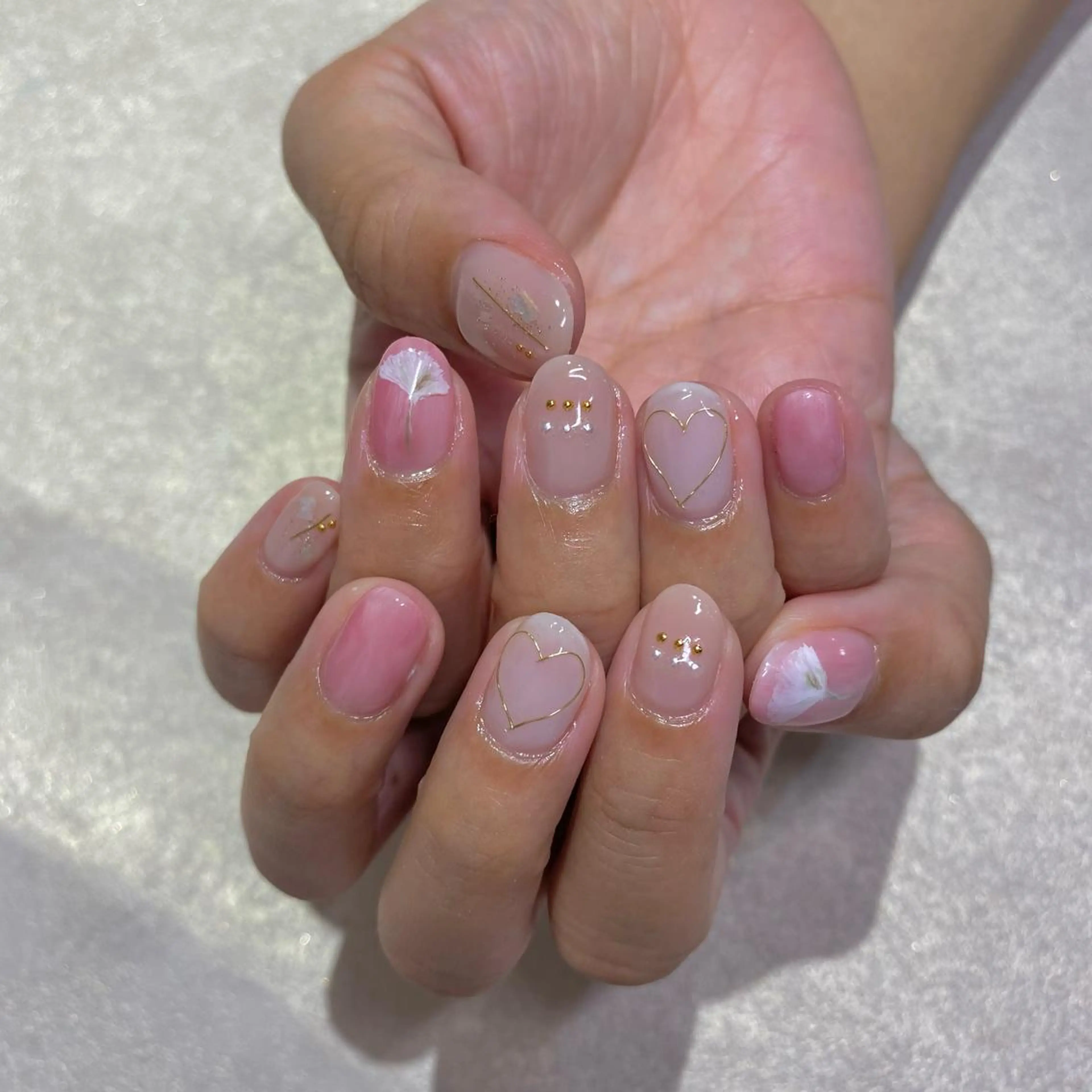 ネイル アートネイル ハンドネイル Amber21.所属・Nagahama Akariのネイルデザイン