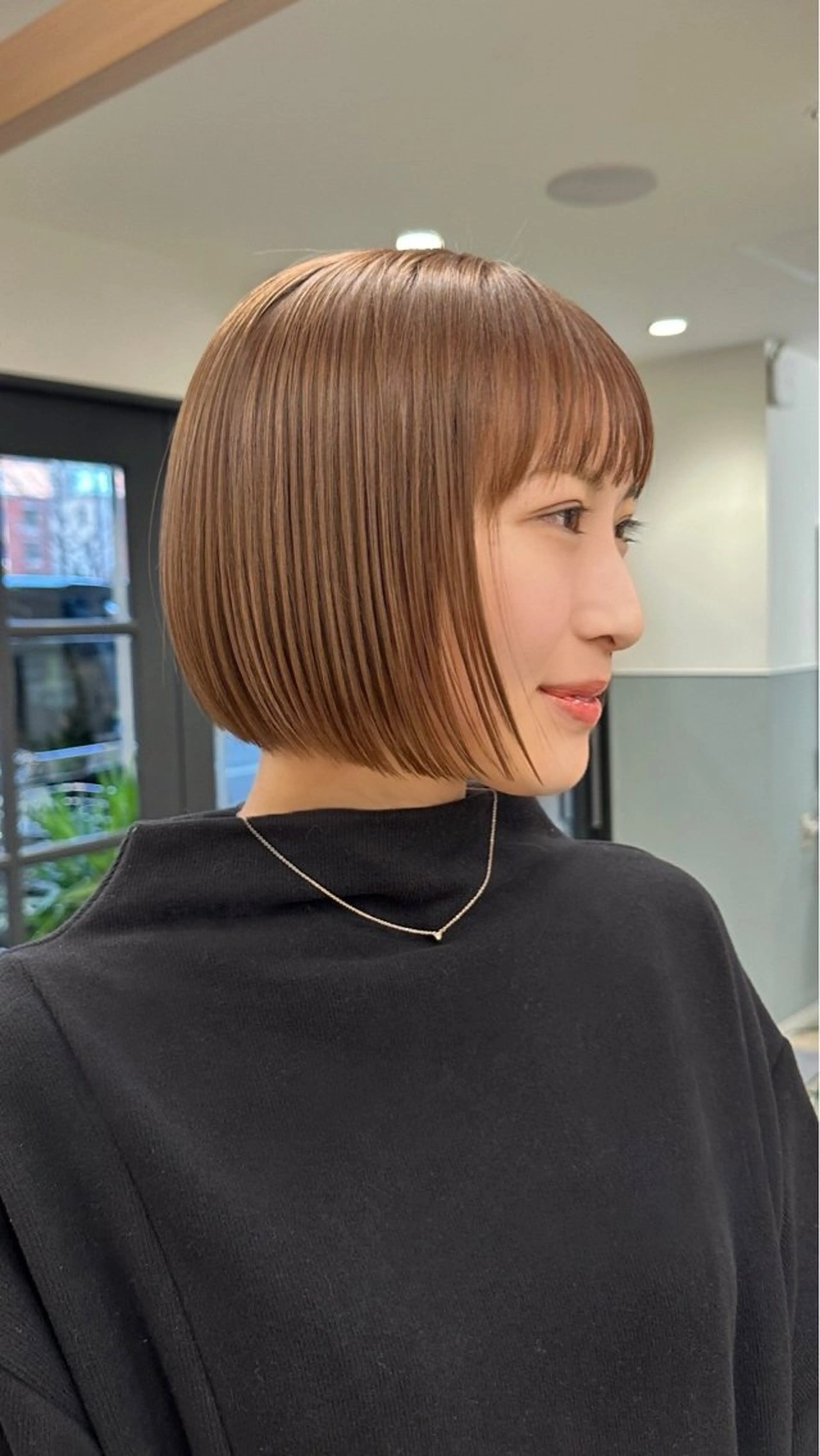 ミディアム カラー カット ヘアカラー トリートメント 🍊暖色カラー /ボブ/kanonのヘアスタイル