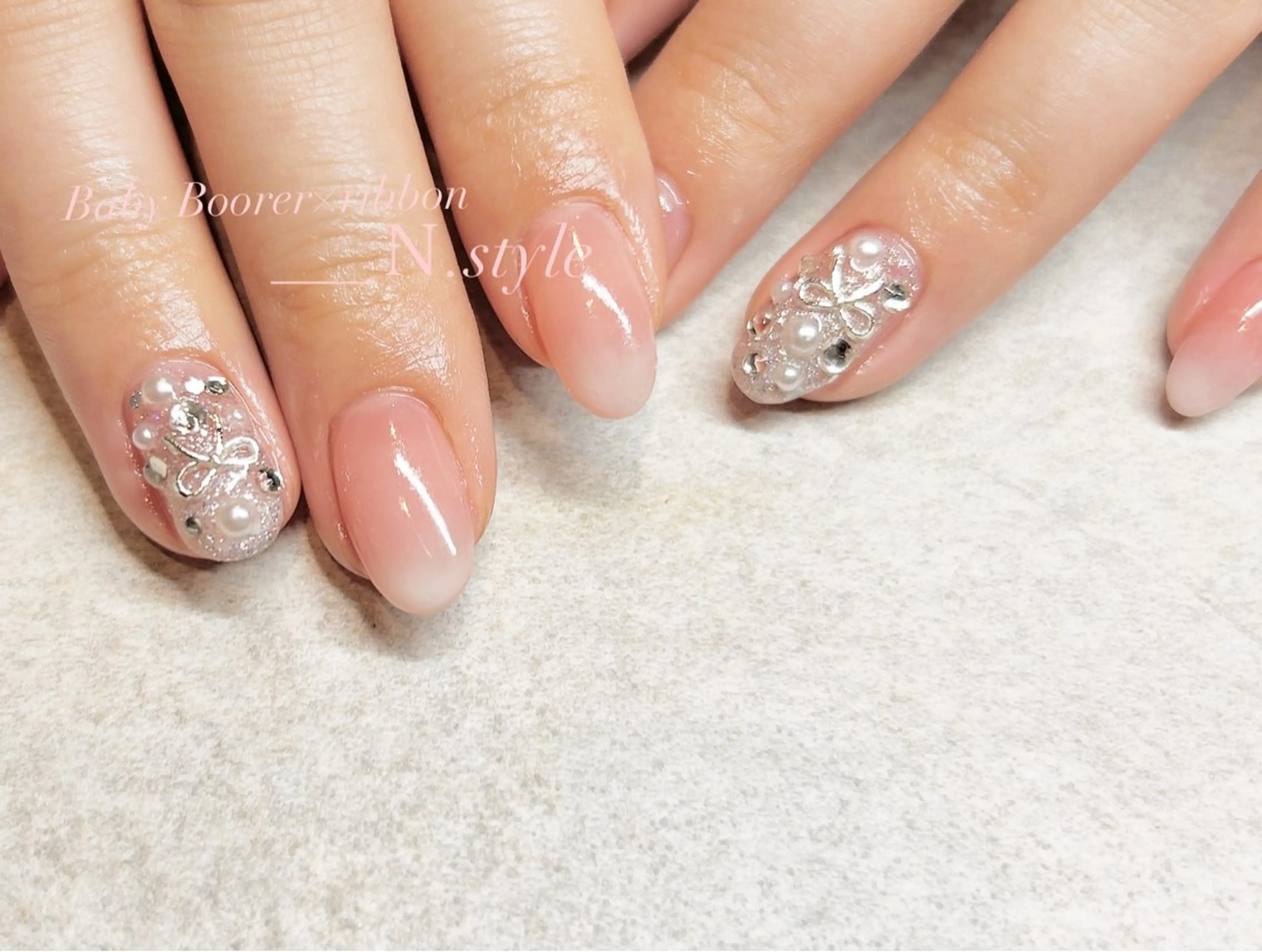 ネイル 長さ出し 持ち込み 春ネイル ハンドネイル N.style所属・Ｎ. styleのネイルデザイン