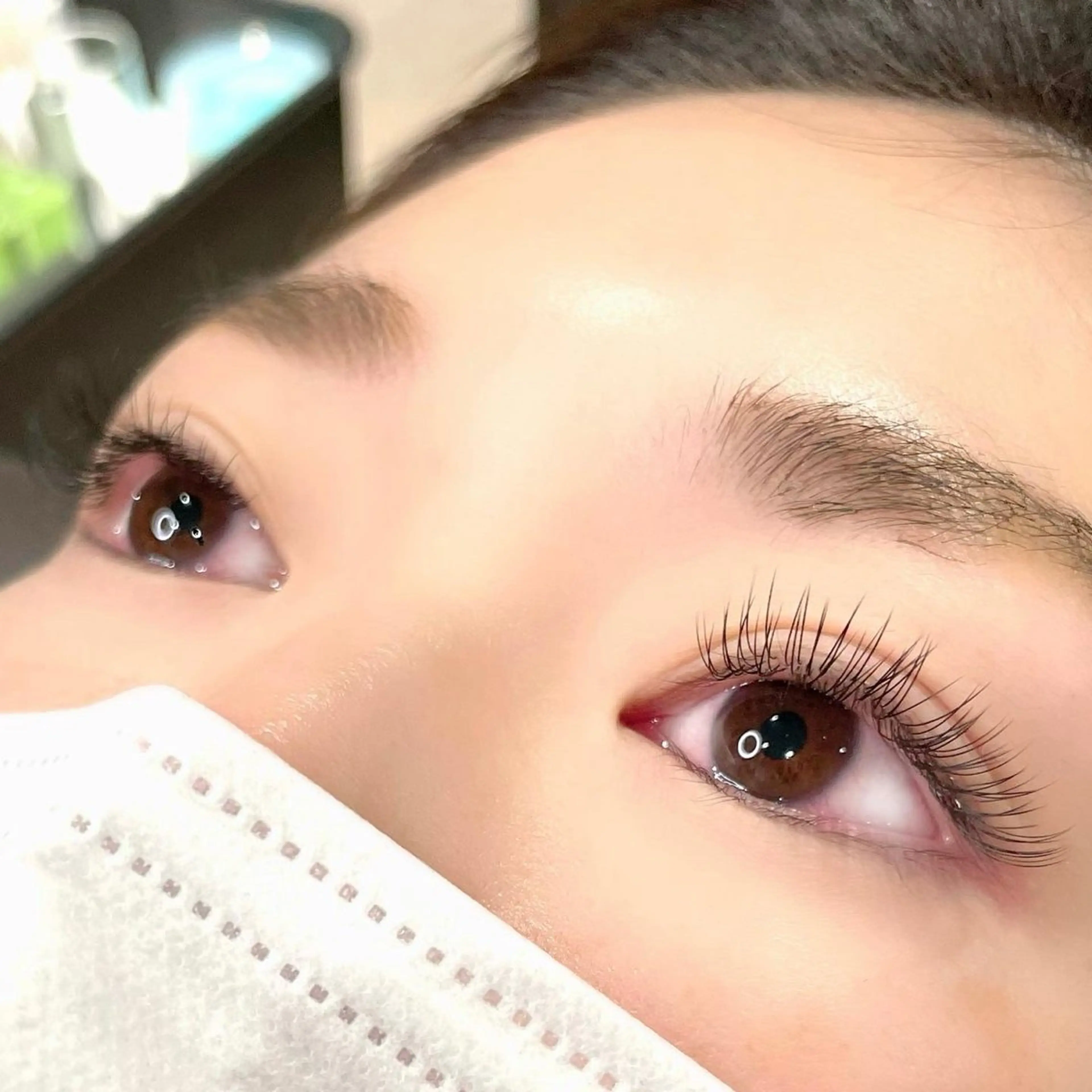 【完全硬化3分‼️付け替え★】フラットラッシュ上80本アイシャンプー&コーティング込み✨の写真