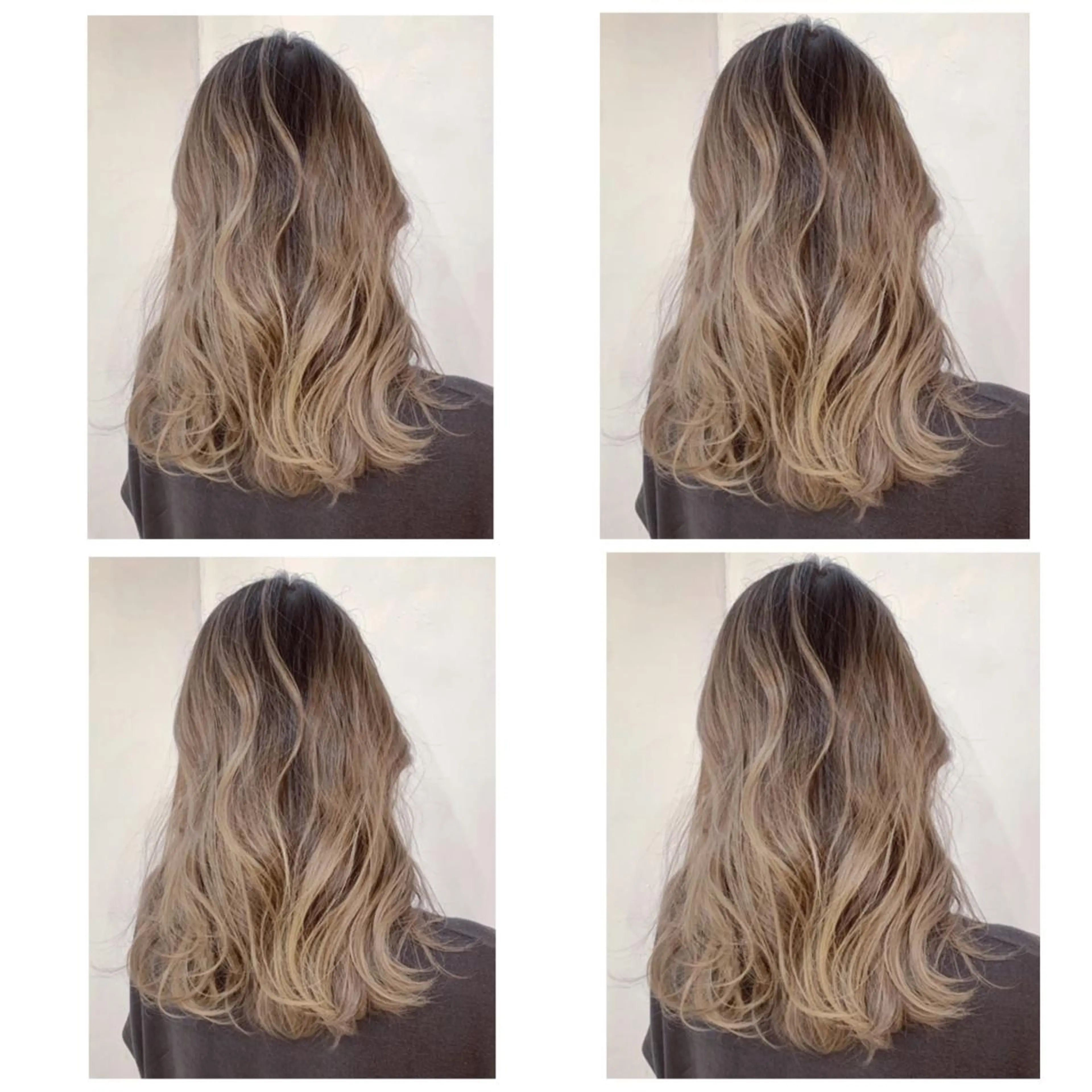 ミディアム カラー アッシュ バレイヤージュ ブリーチ デザインカラー グレージュ カット ヘアカラー トリートメント 京都大人女性ショート 徒歩1分/秋山のヘアスタイル