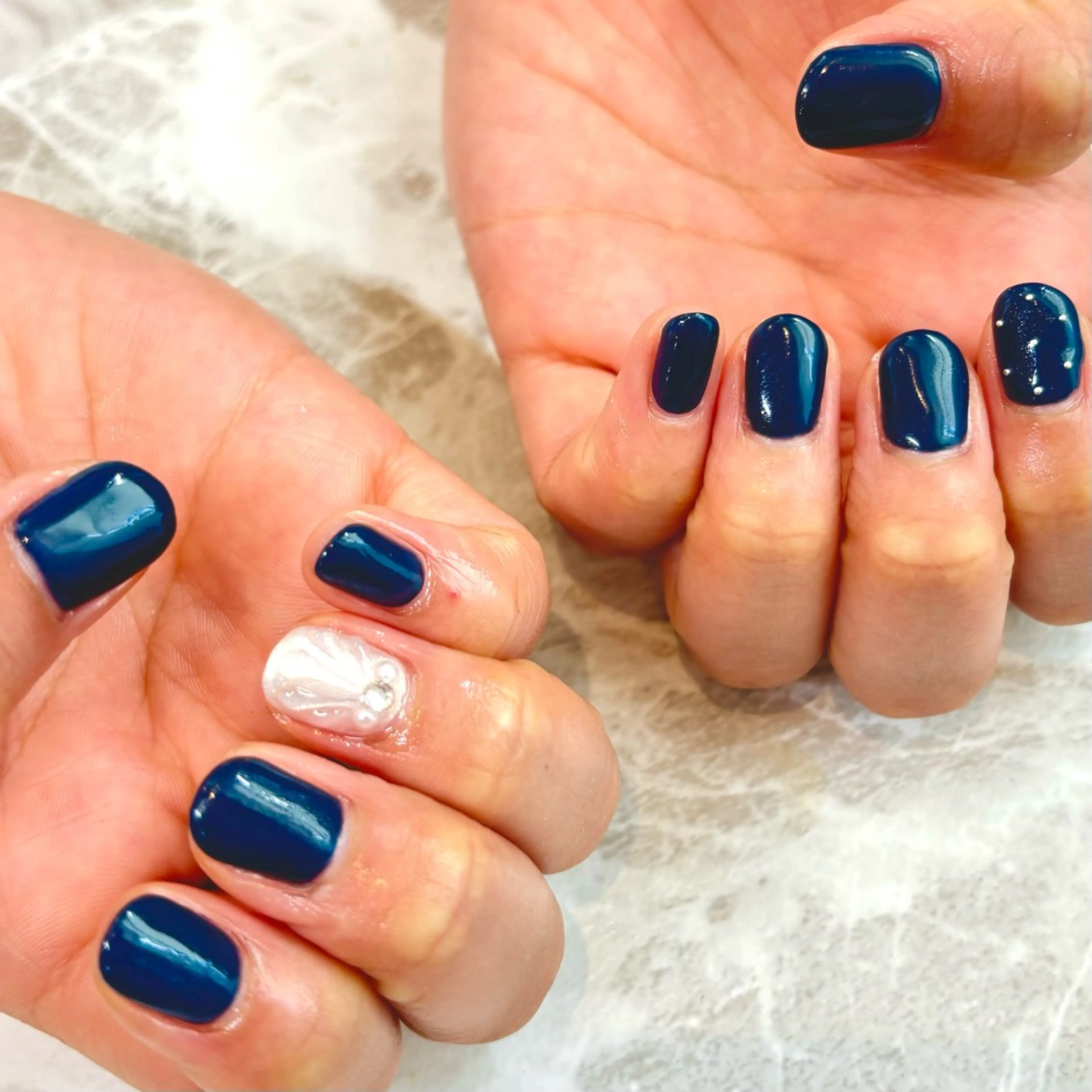 ネイル ネイビー ワンカラーネイル SEPT NAIL こばやしのネイルデザイン