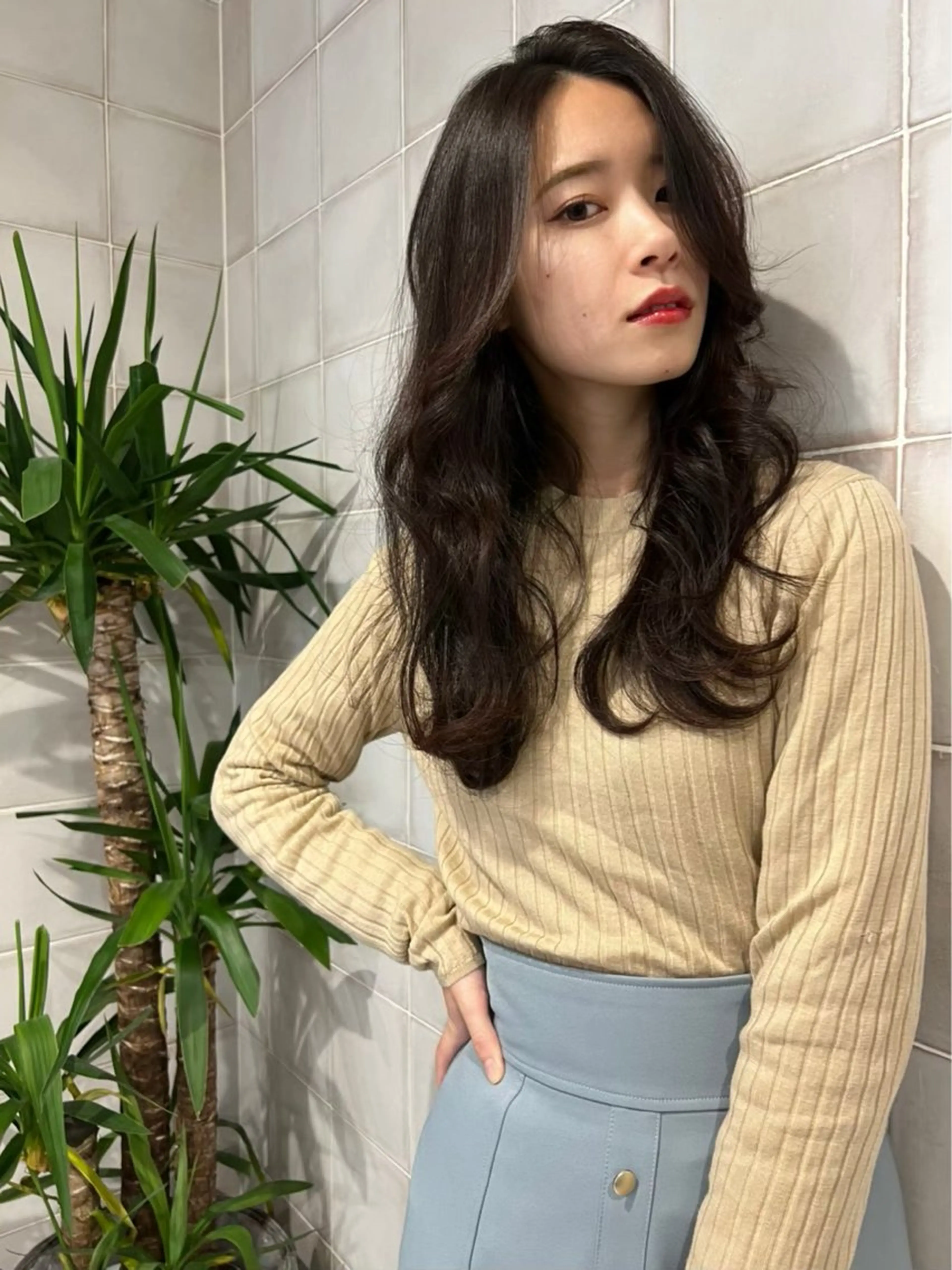 ロング カラー カット ヘアカラー 野田 聖輝のヘアスタイル