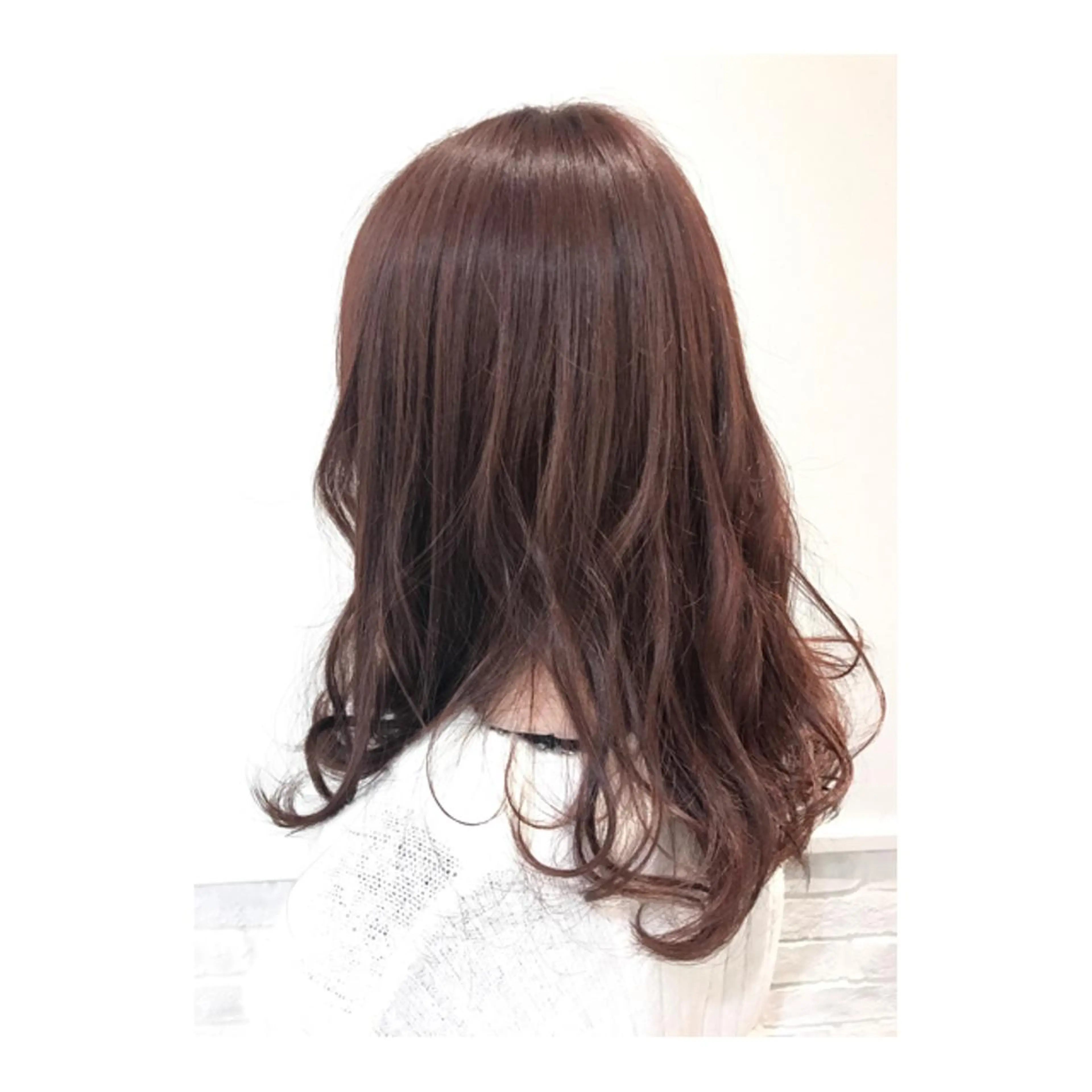 ショート ミディアム セミロング ロング カラー ベージュカラー ピンクカラー ピンクベージュ 若林 美由希のヘアスタイル