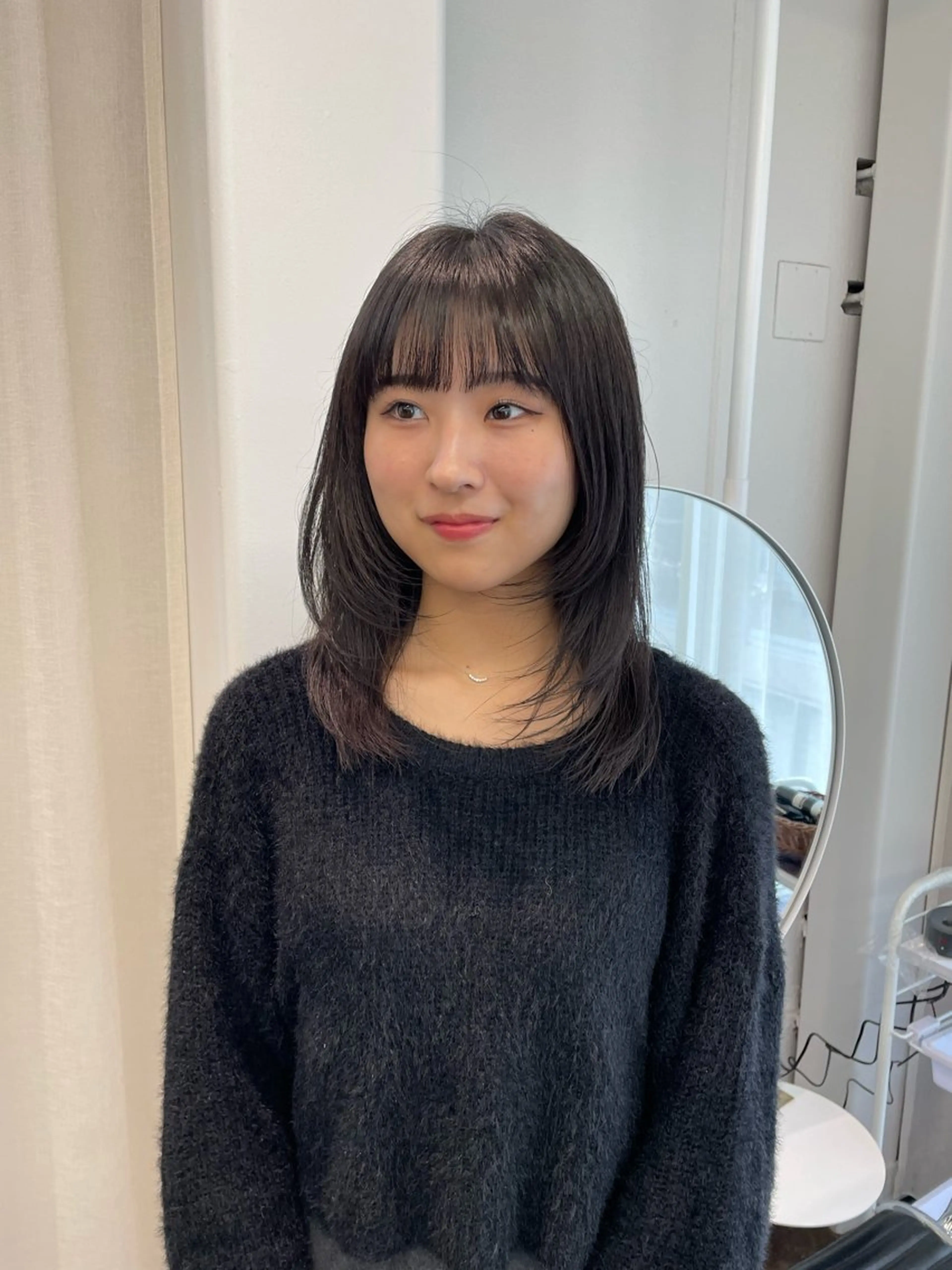 ミディアム カラー レイヤーカット カット ヘアカラー トリートメント レイヤーカット🎀 kanaのヘアスタイル