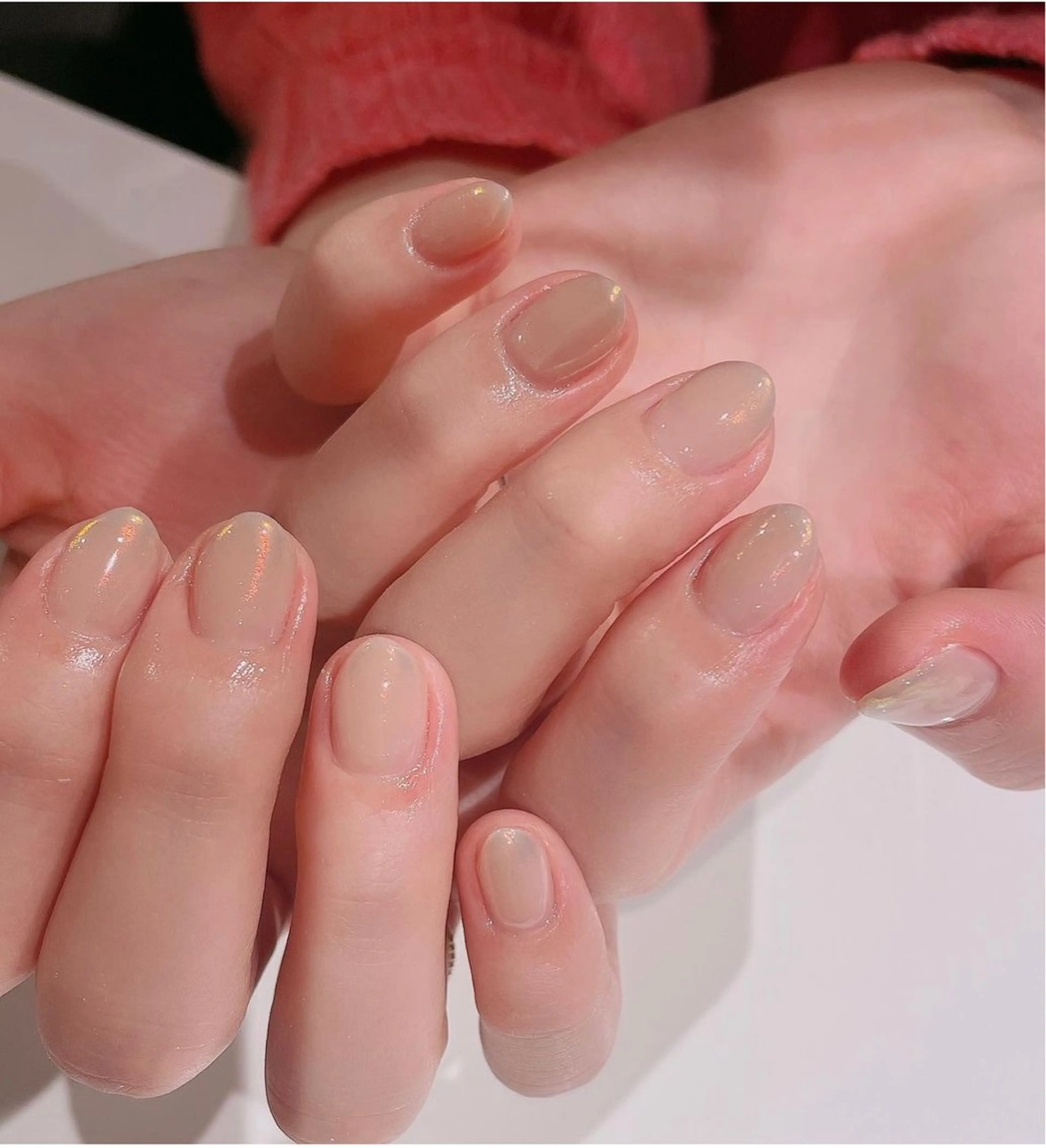 ネイル オーロラネイル ワンカラーネイル オレンジ ハンドネイル フットネイル ハンドケア eka ご予約は公式LINEのその他イメージ