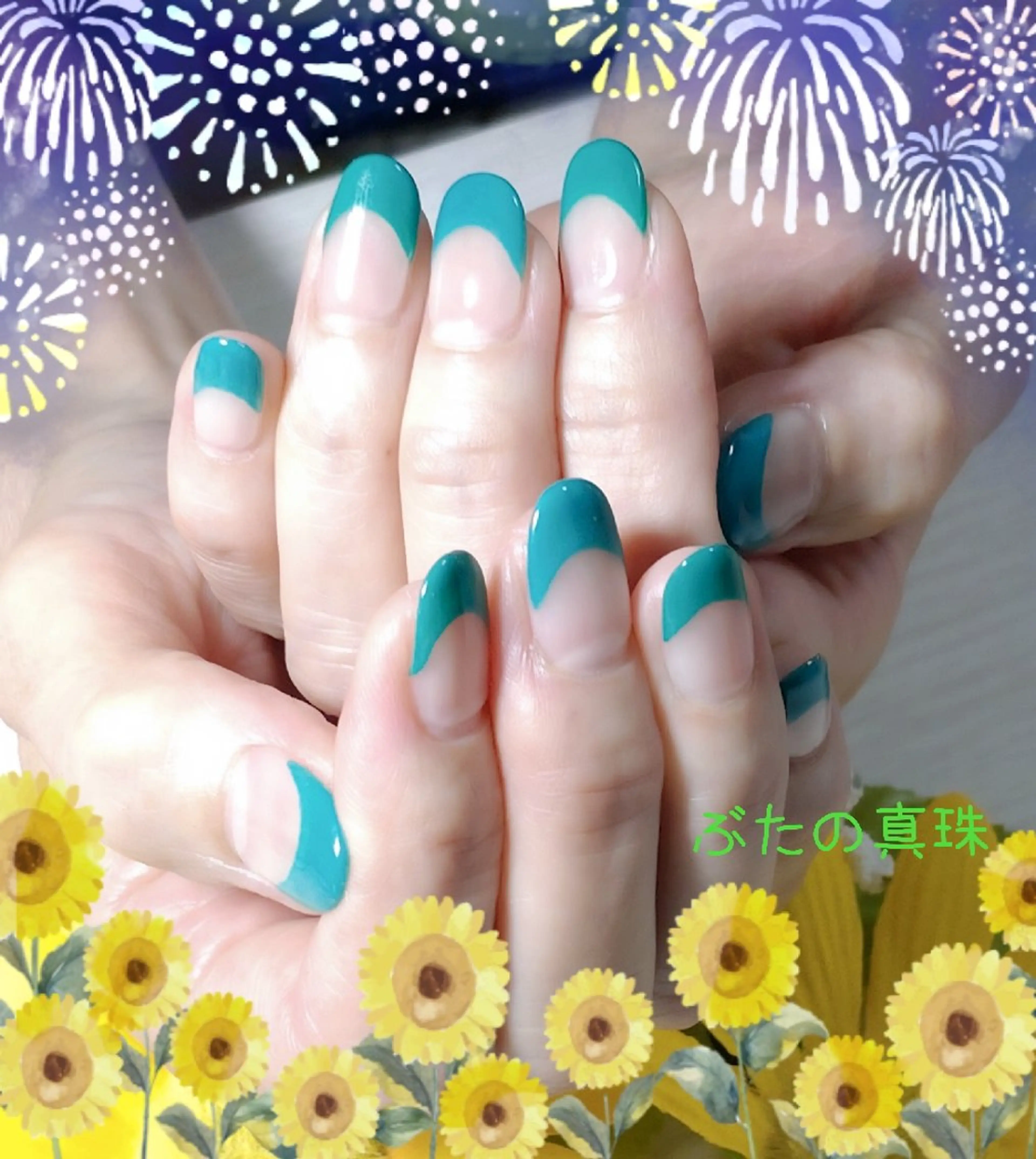 ネイル フレンチネイル ハンドネイル 林 珠里のネイルデザイン