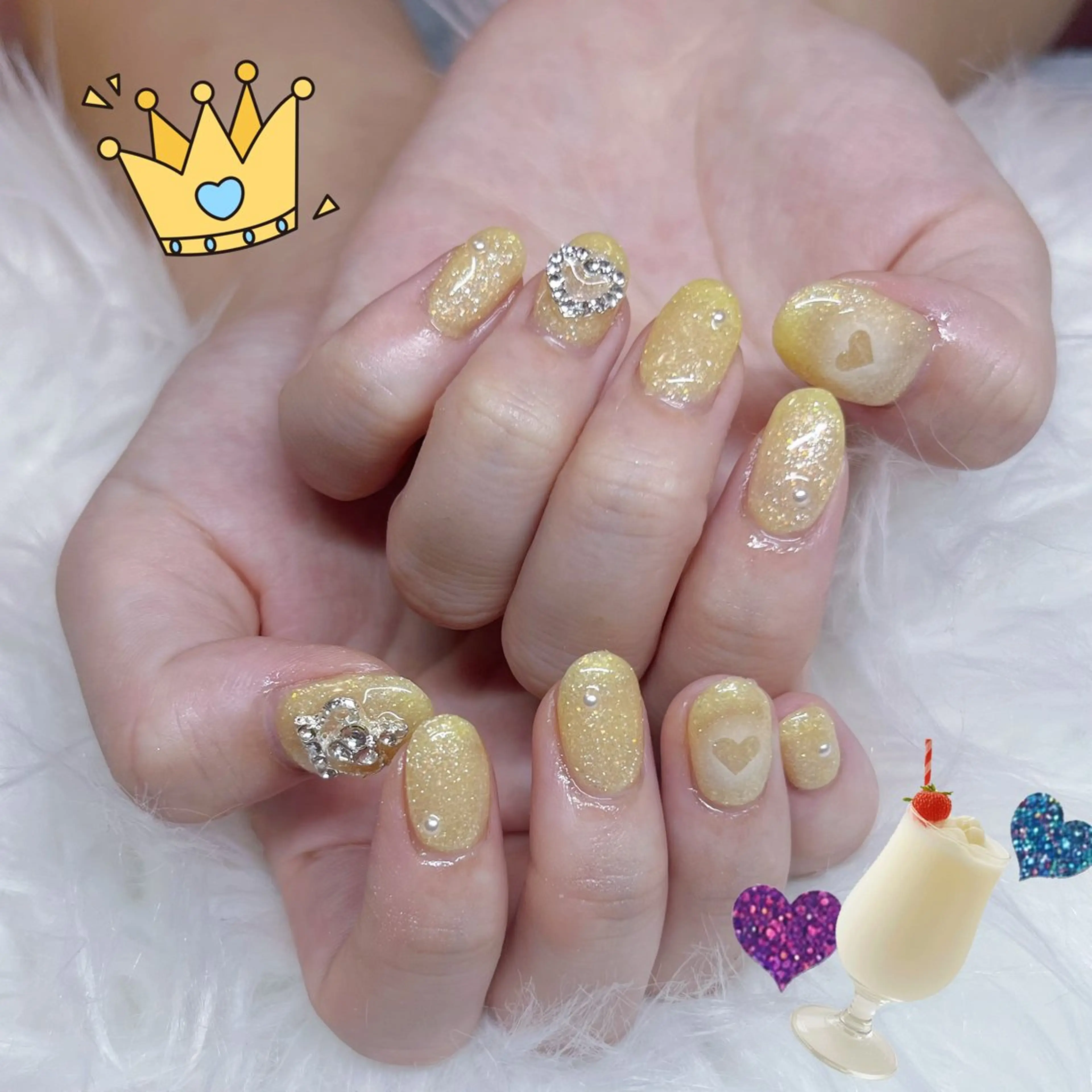 ネイル パーツ全部¥110 サロンミミのネイルデザイン