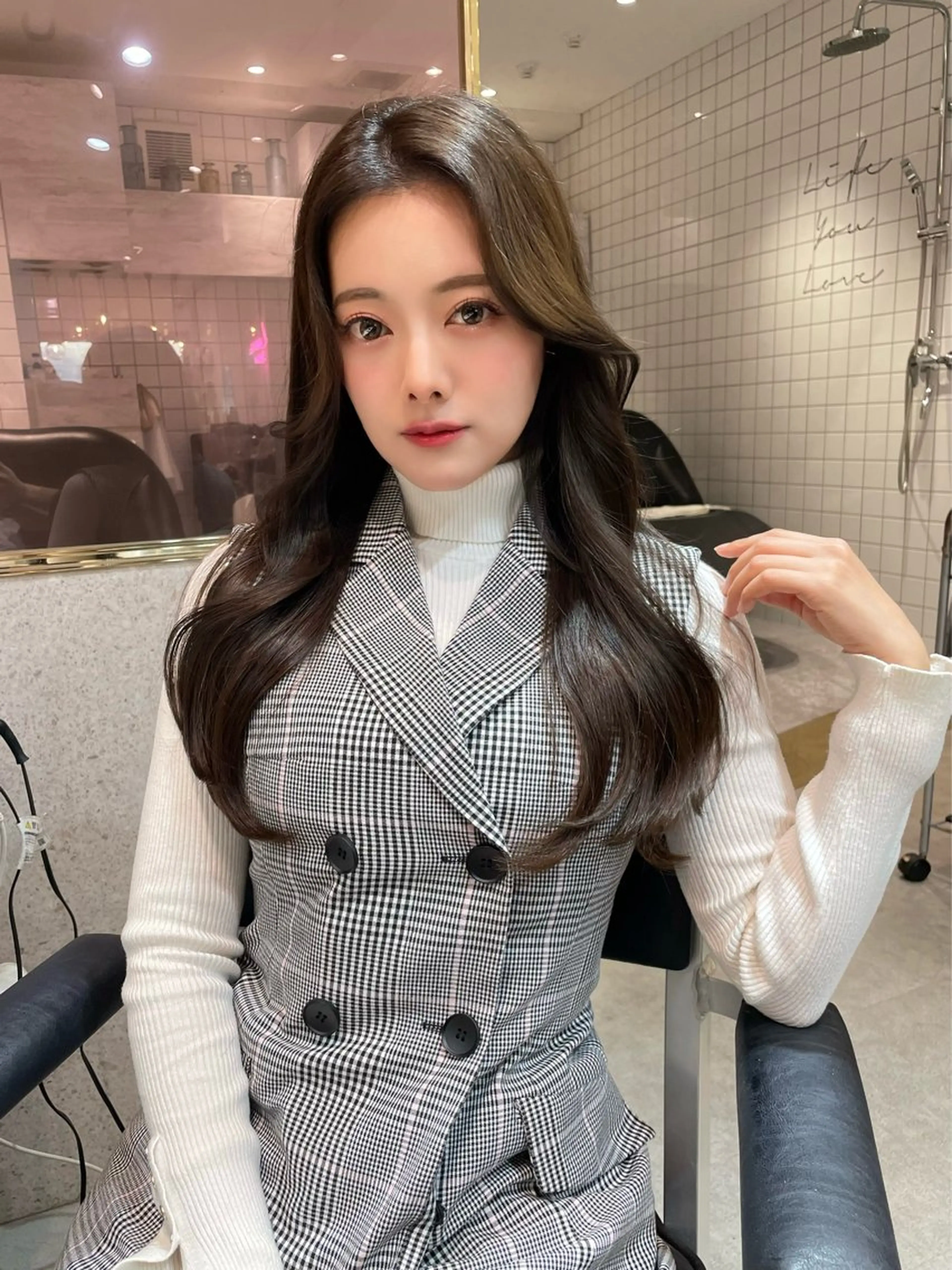 ロング カラー ベージュカラー ブリーチ 透明感カラー ダブルカラー グレージュ 韓国ヘア🤍顔周り/ 髪質改善✨/林遼一郎のヘアスタイル