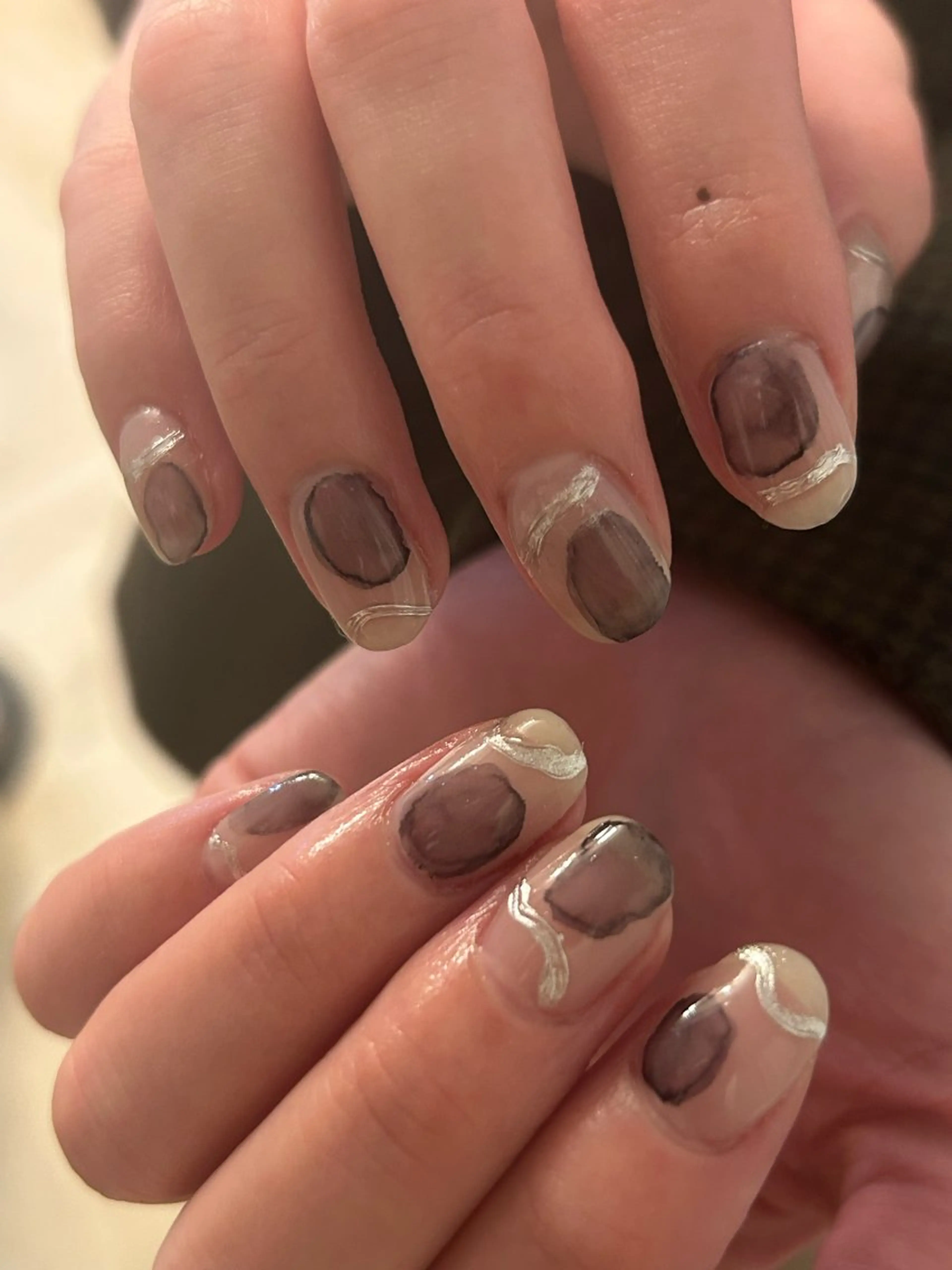 ネイル ニュアンスネイル オフィスネイル シンプルネイル katarina🪐 filonnailのネイルデザイン