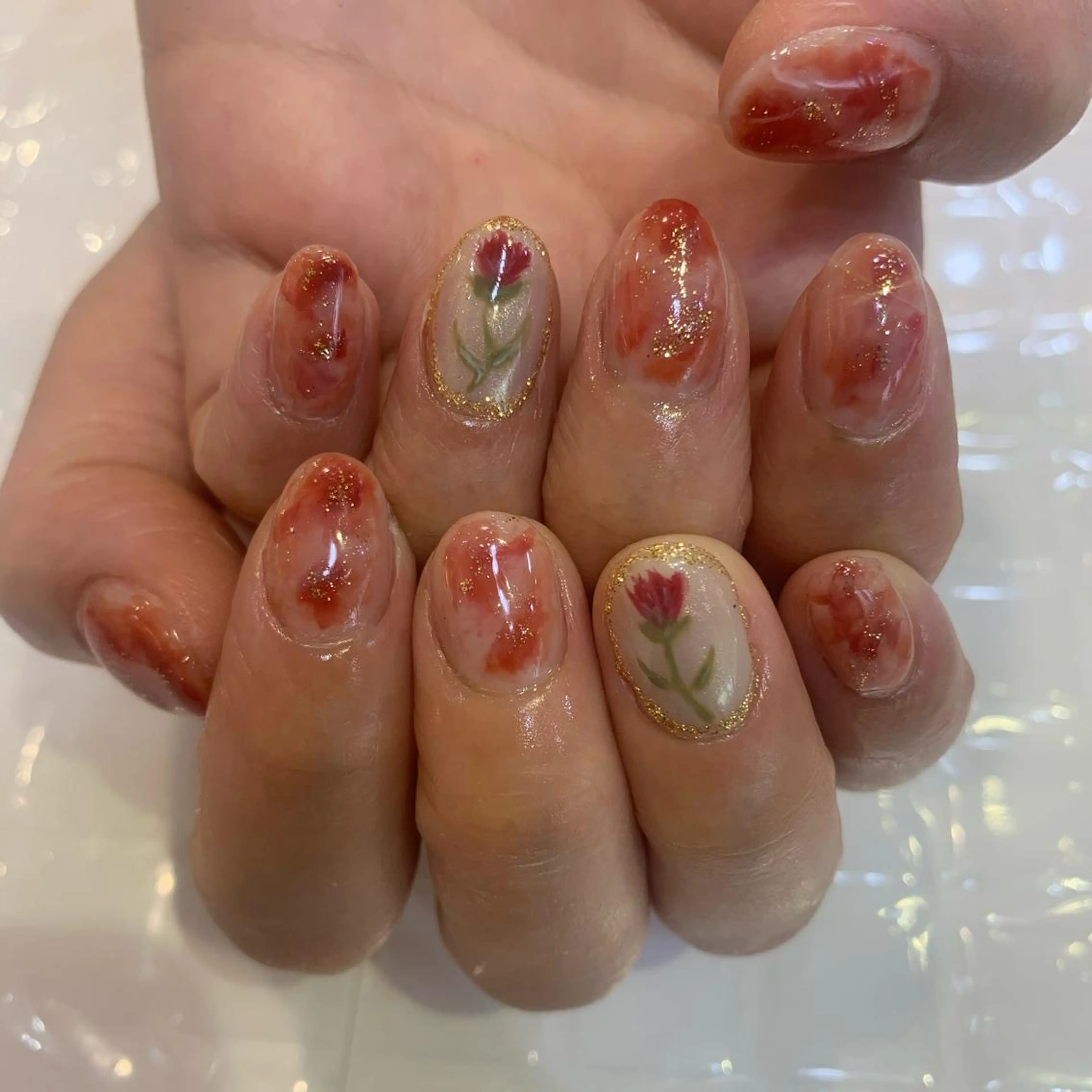 ネイル ニュアンスネイル 韓国ヘア🦋 MIYUのヘアスタイル