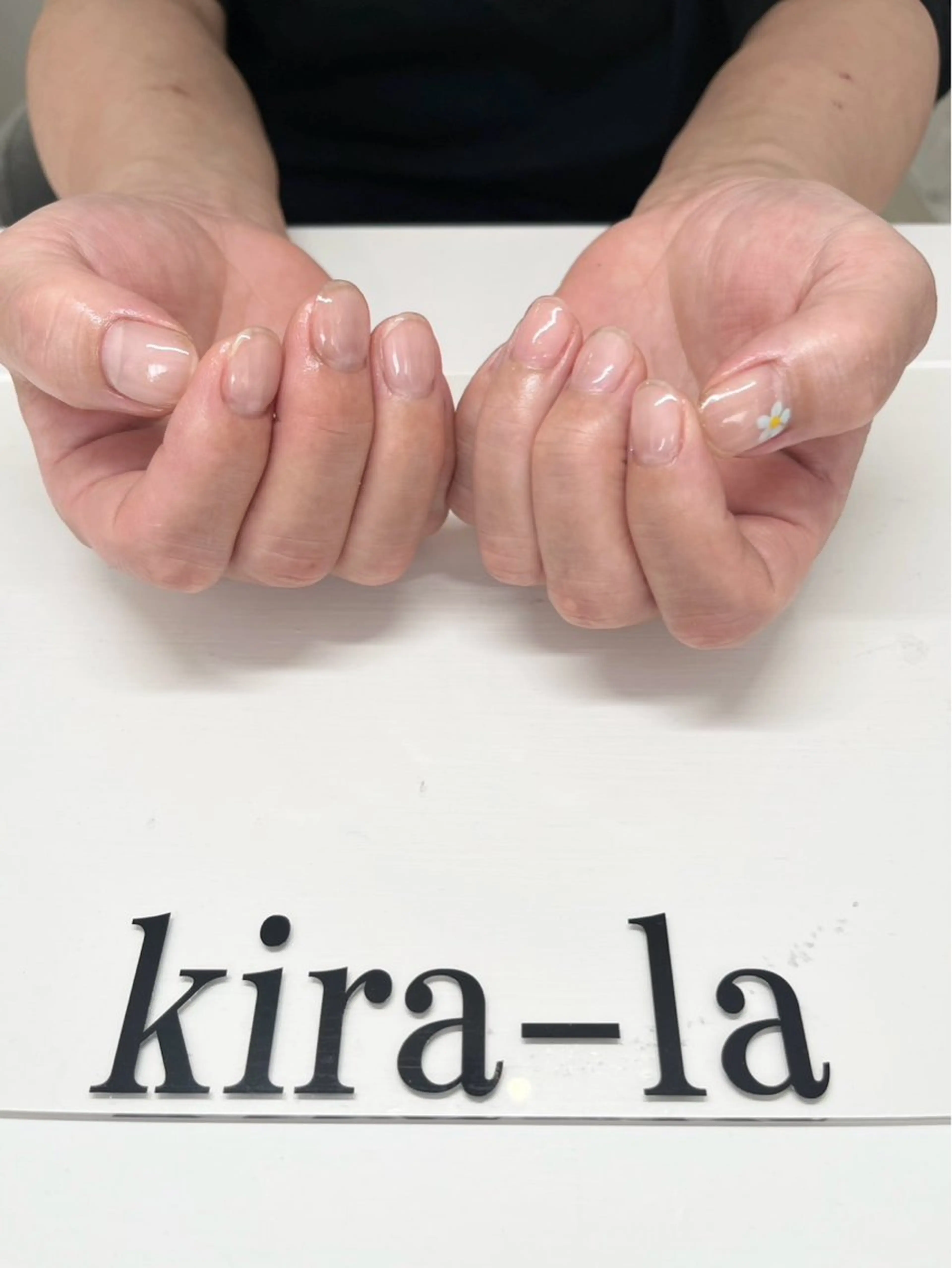 ネイル ブルー クリアネイル フラワーネイル ラメ(グリッター) ピンク kira-la キララ･:*..のネイルデザイン