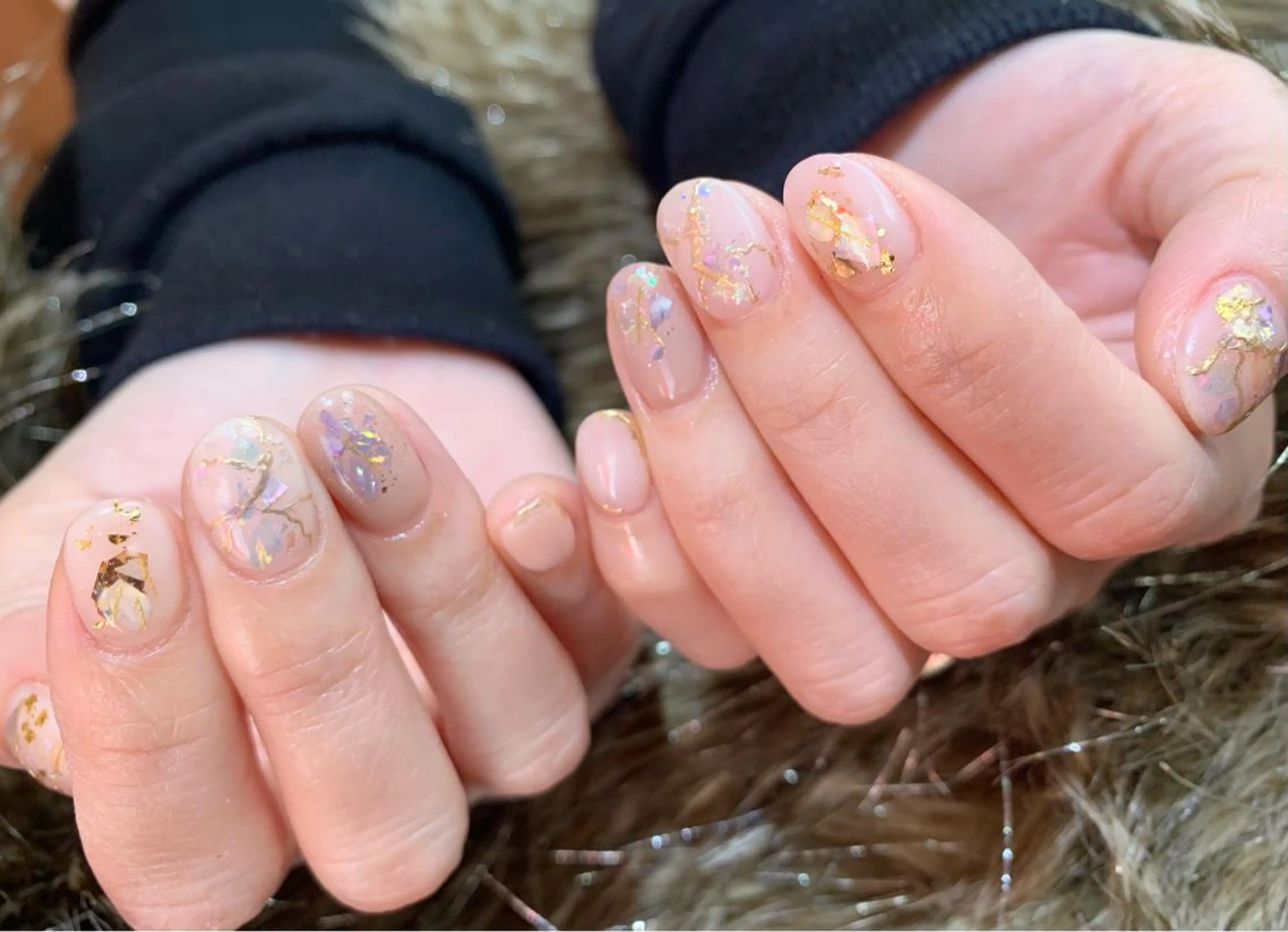 ネイル ハンドネイル ハンドケア 🌙都岡 ムーンネイルのネイルデザイン