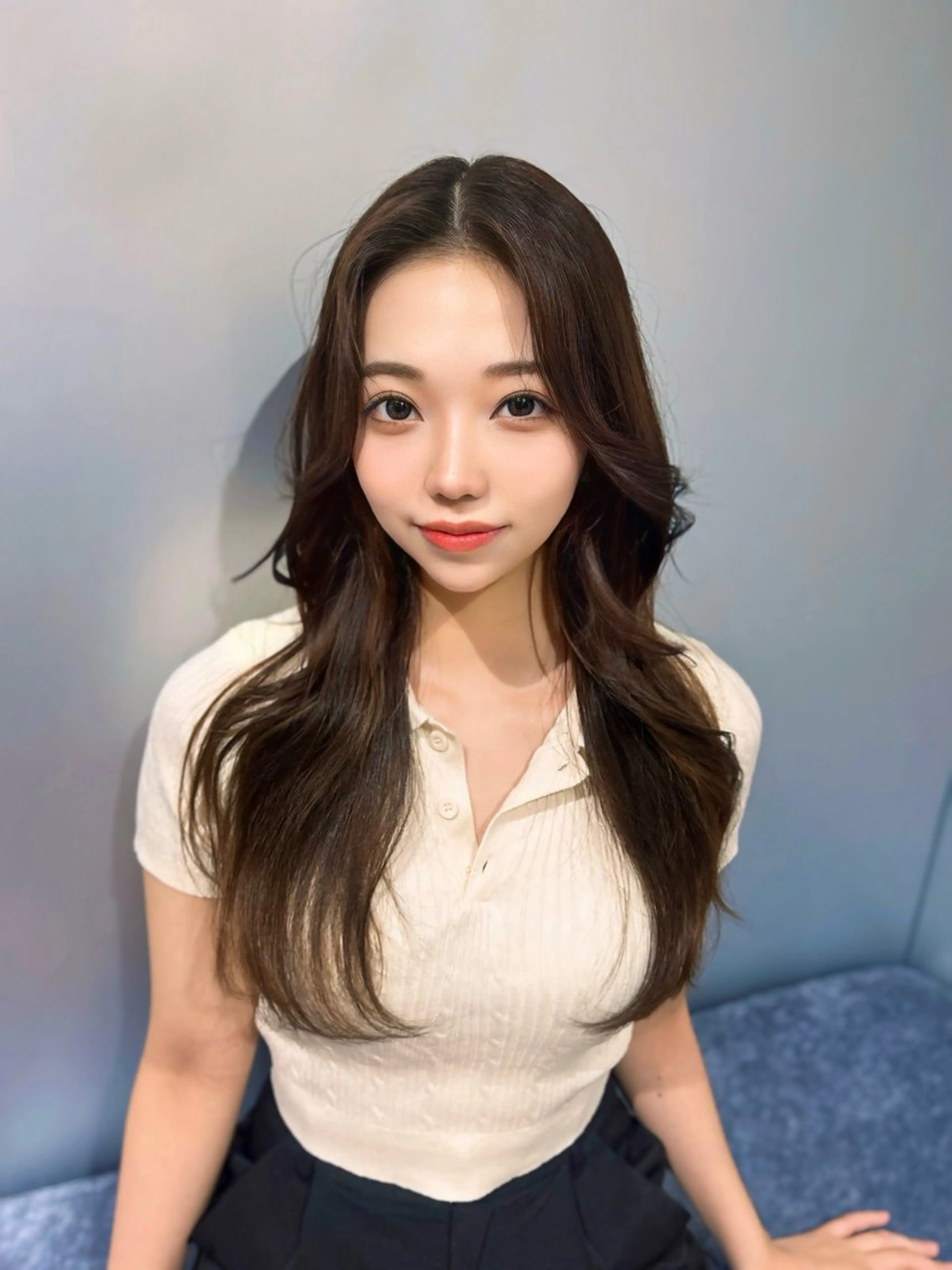 ロング カラー グレージュ 髪質改善 韓国風ヘア レイヤーカット カット ヘアカラー トリートメント 店長✨️韓国ヘア✖️ 髪質改善カラー／純大のヘアスタイル