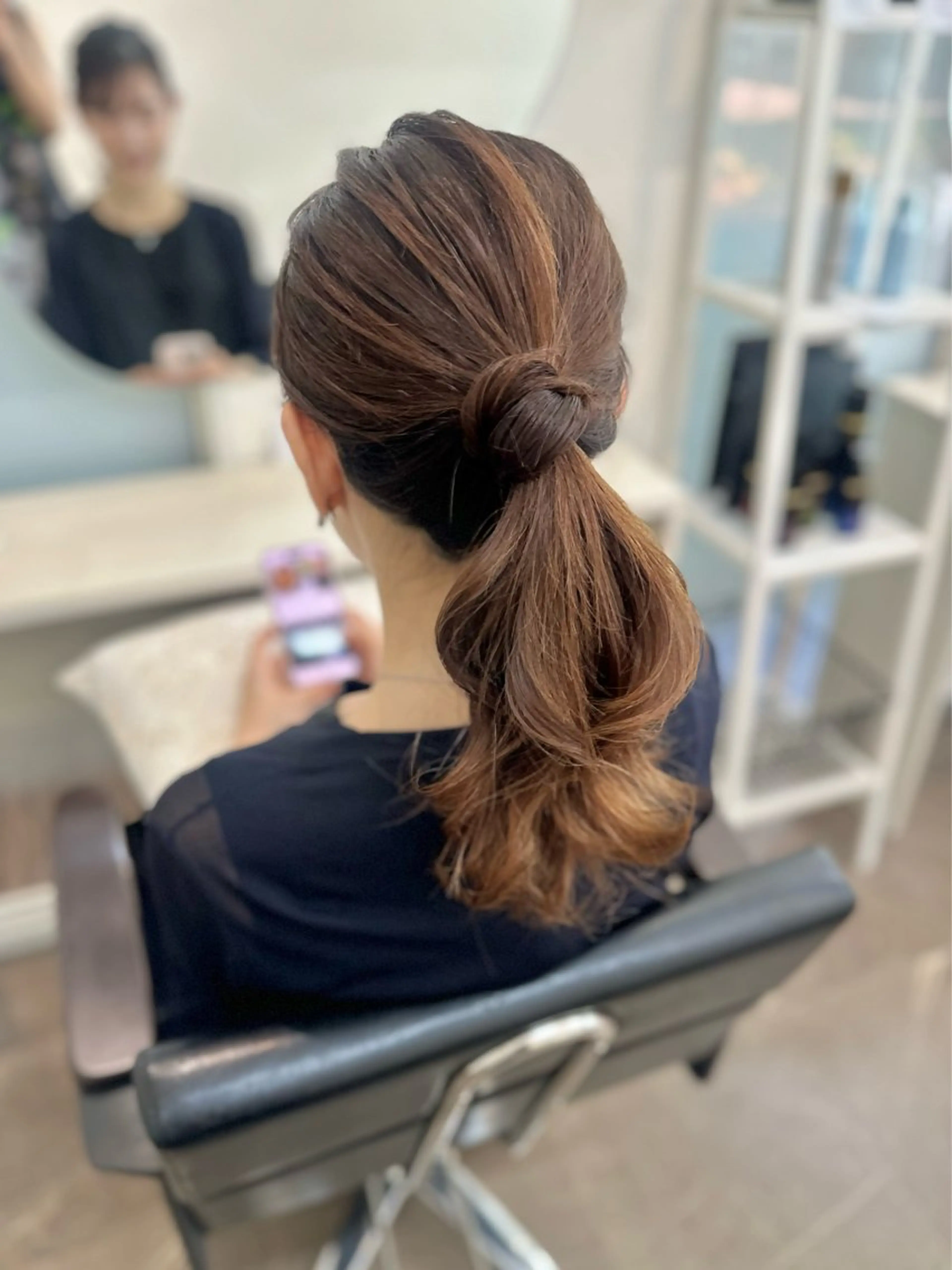 ヘアアレンジ ポニーテール ヘアセット marleeヘアセット&シャンプーブロー専門店所属・ヘアセット専門 🫧ARIANAのヘアスタイル