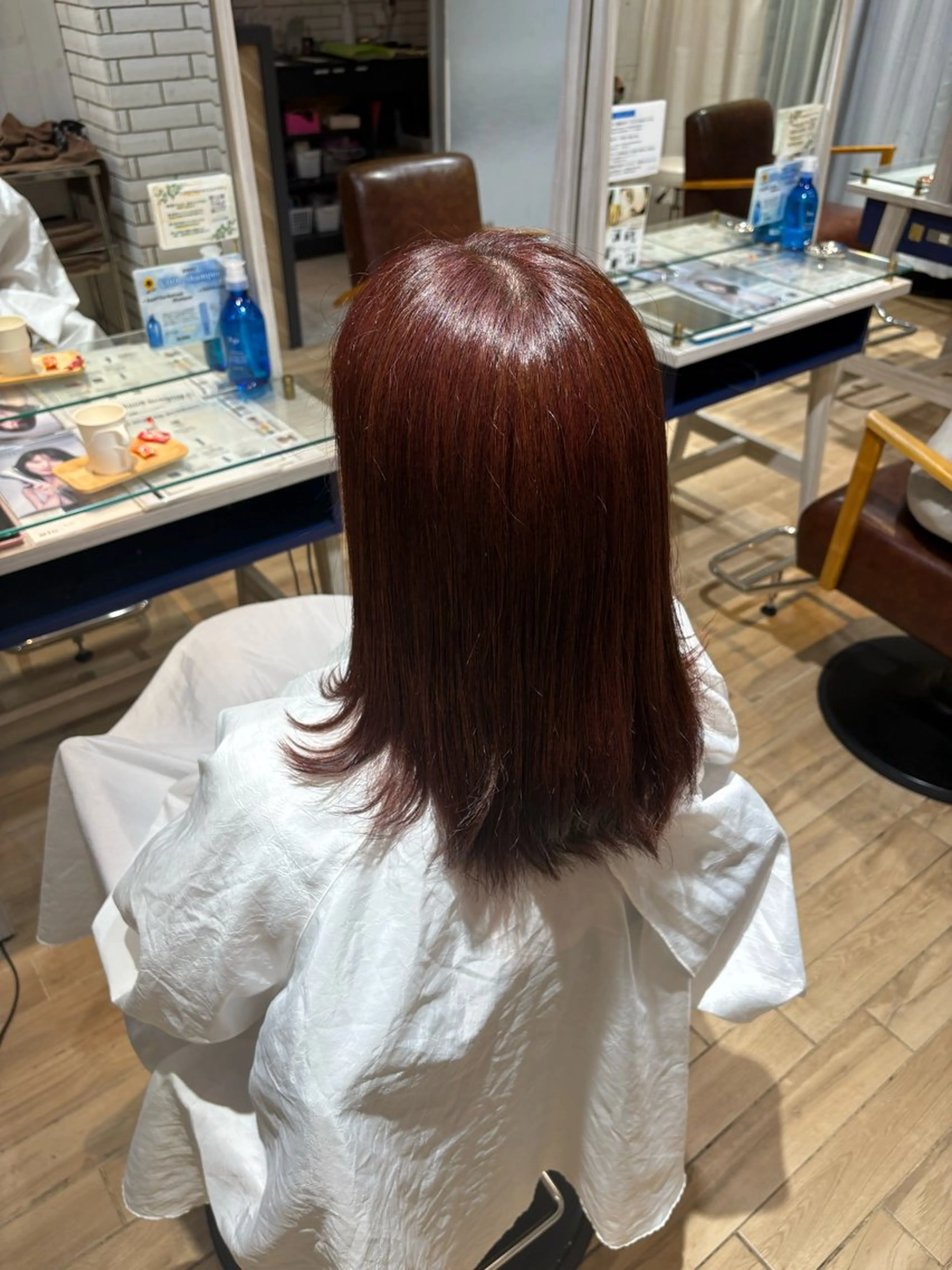 セミロング カラー ピンクカラー ヘアカラー ヘッドスパ Reve /マキノのヘアスタイル