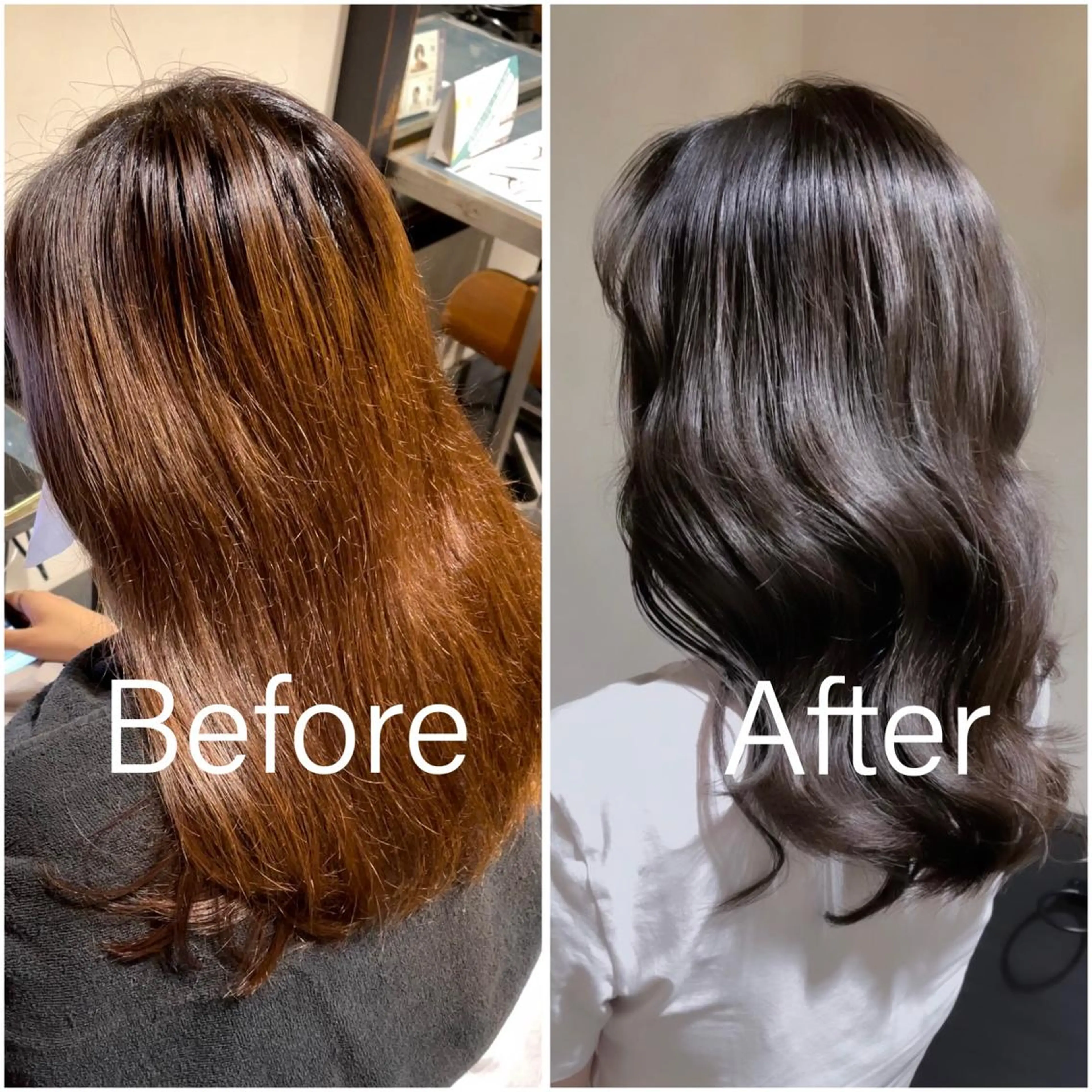 ロング カラー アッシュ 透明感カラー グレージュ オレンジ パープルカラー 泉 堅也のヘアスタイル