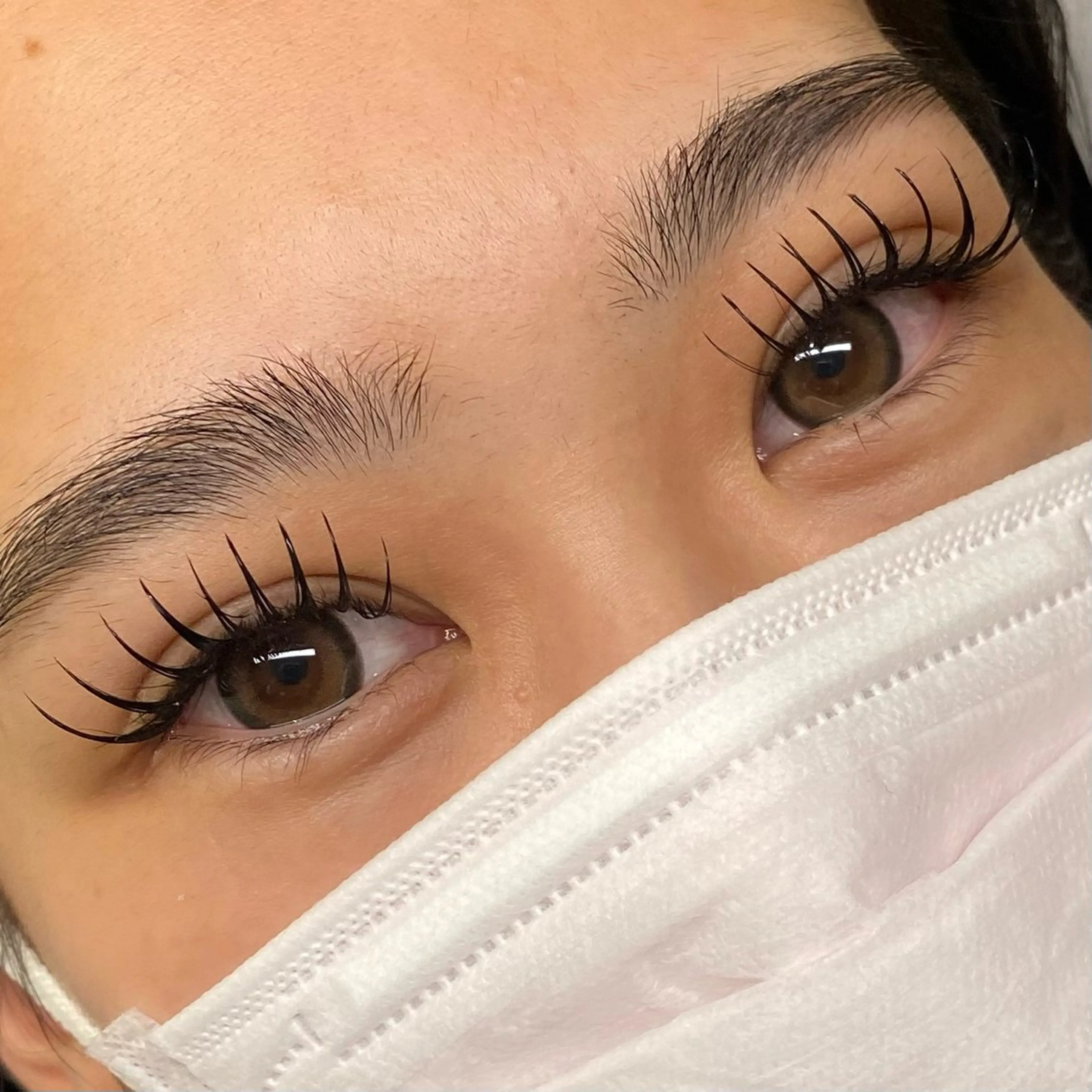 【流行のエクパーマ】フラットラッシュ120本を付けた後にパーマをかけます🌹本数増やしたい方はお問い合わせください！の写真