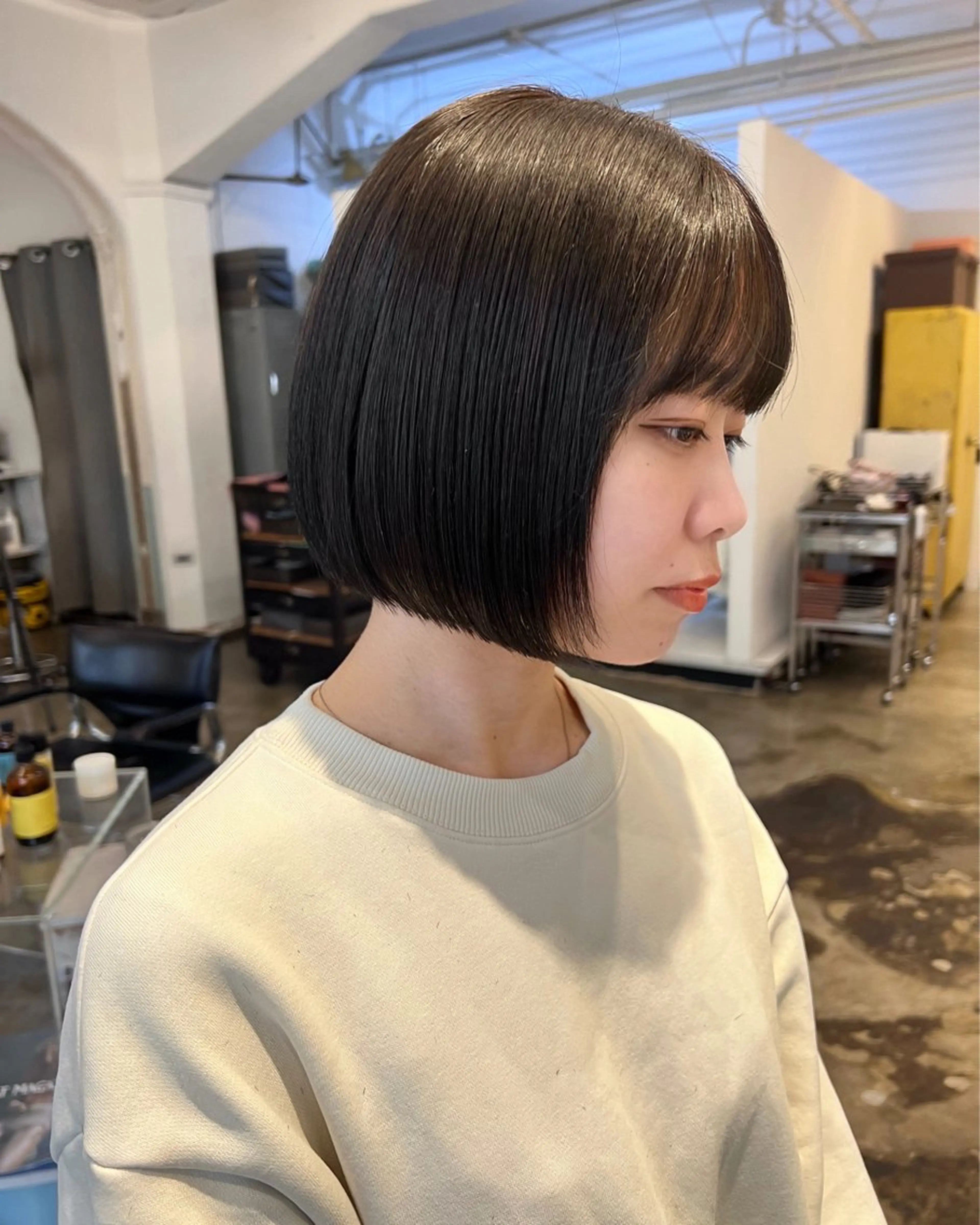 ミディアム ボブ カット Lute所属・ミタニ ナギサのヘアスタイル