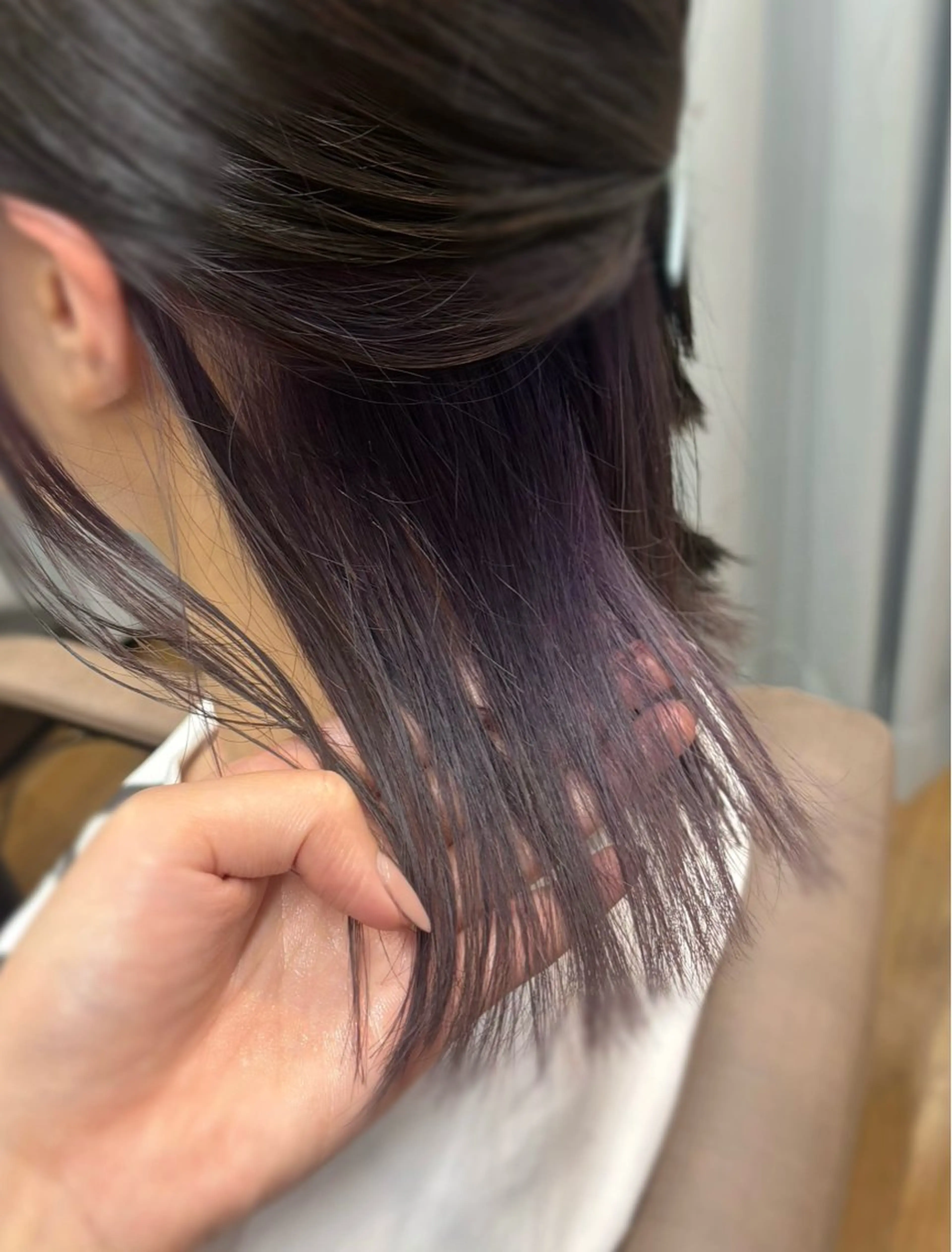 ミディアム パープルカラー カット ヘアカラー 🩵 honoka🩵のヘアスタイル