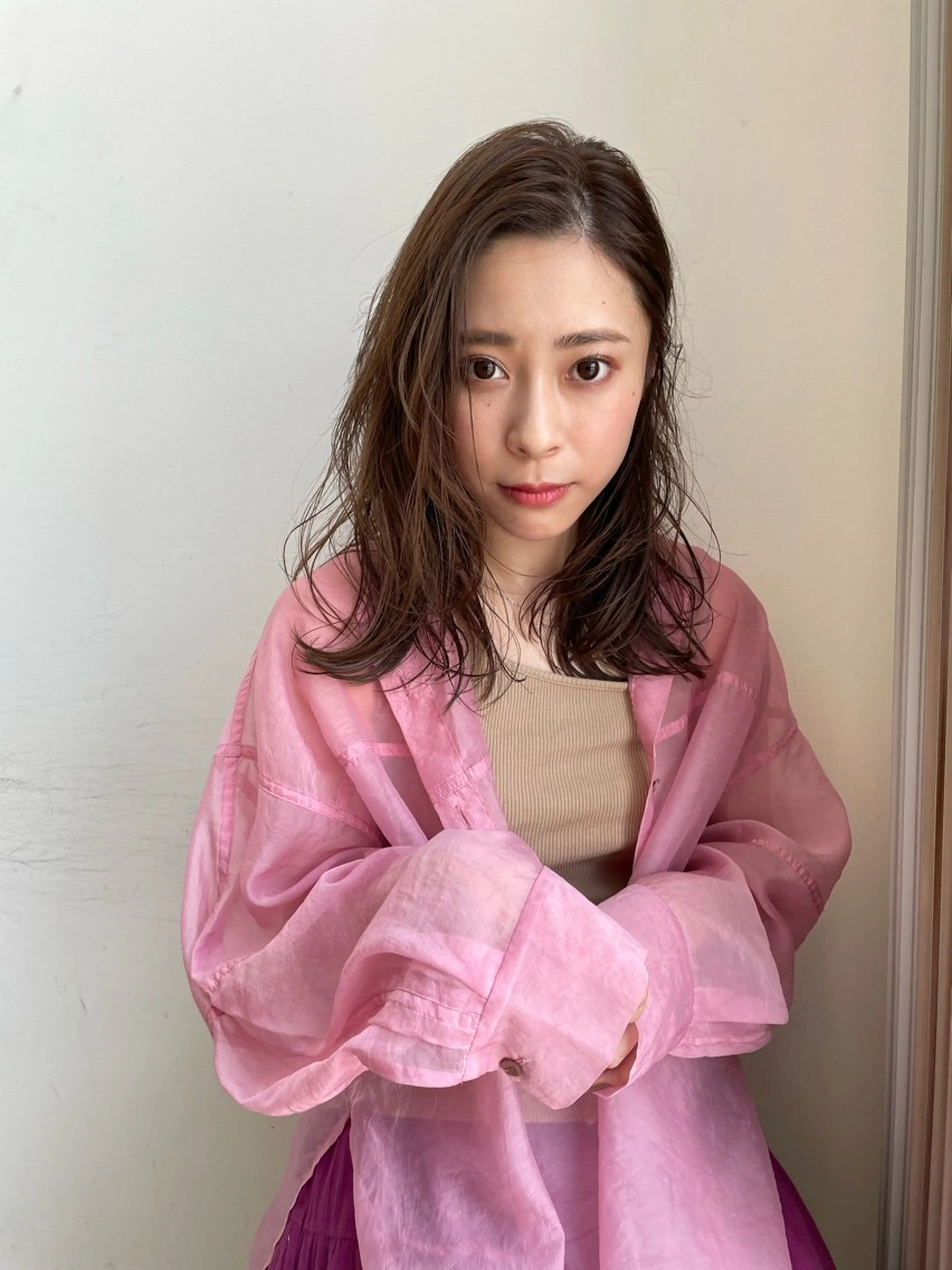 セミロング 早川 楓那のヘアスタイル